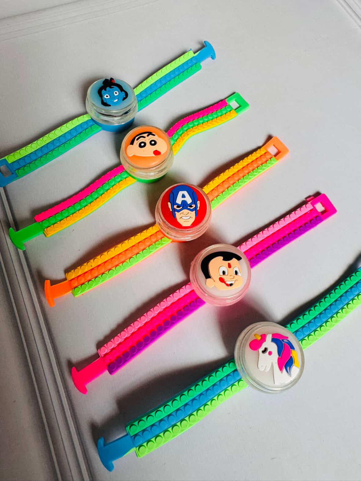 Kids Character Rakhi Bands | With Spinner + LED Light | Cartoon Rakhi Bands 2025