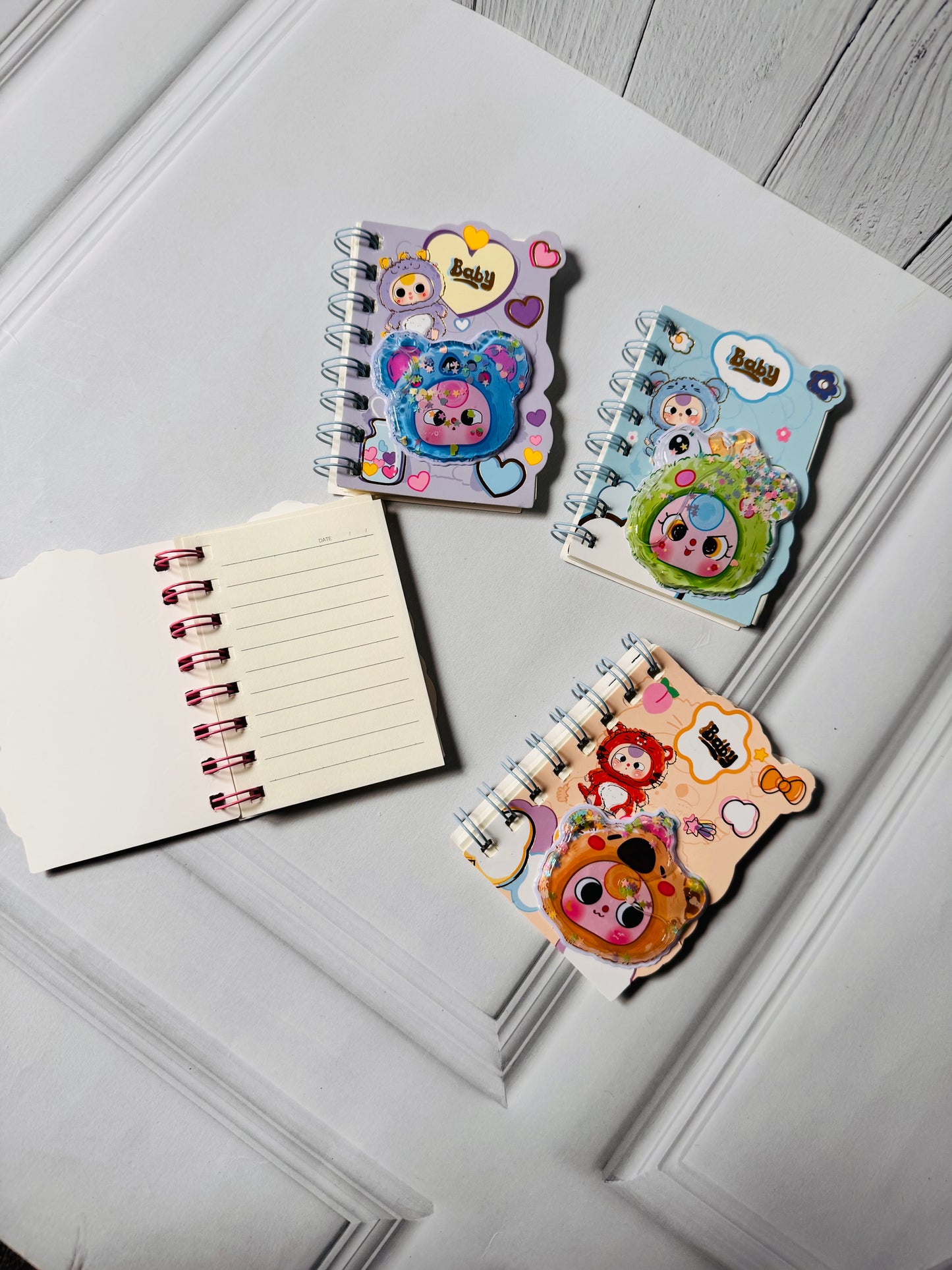 3D Puffy Cover Mini Spiral Notebooks