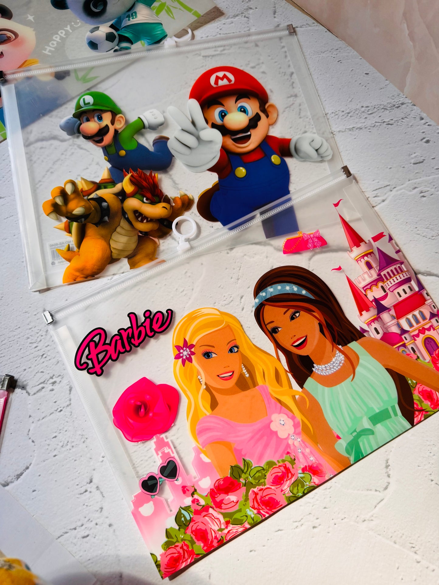 Transparent Printed File Folders for Kids | With Ziplock