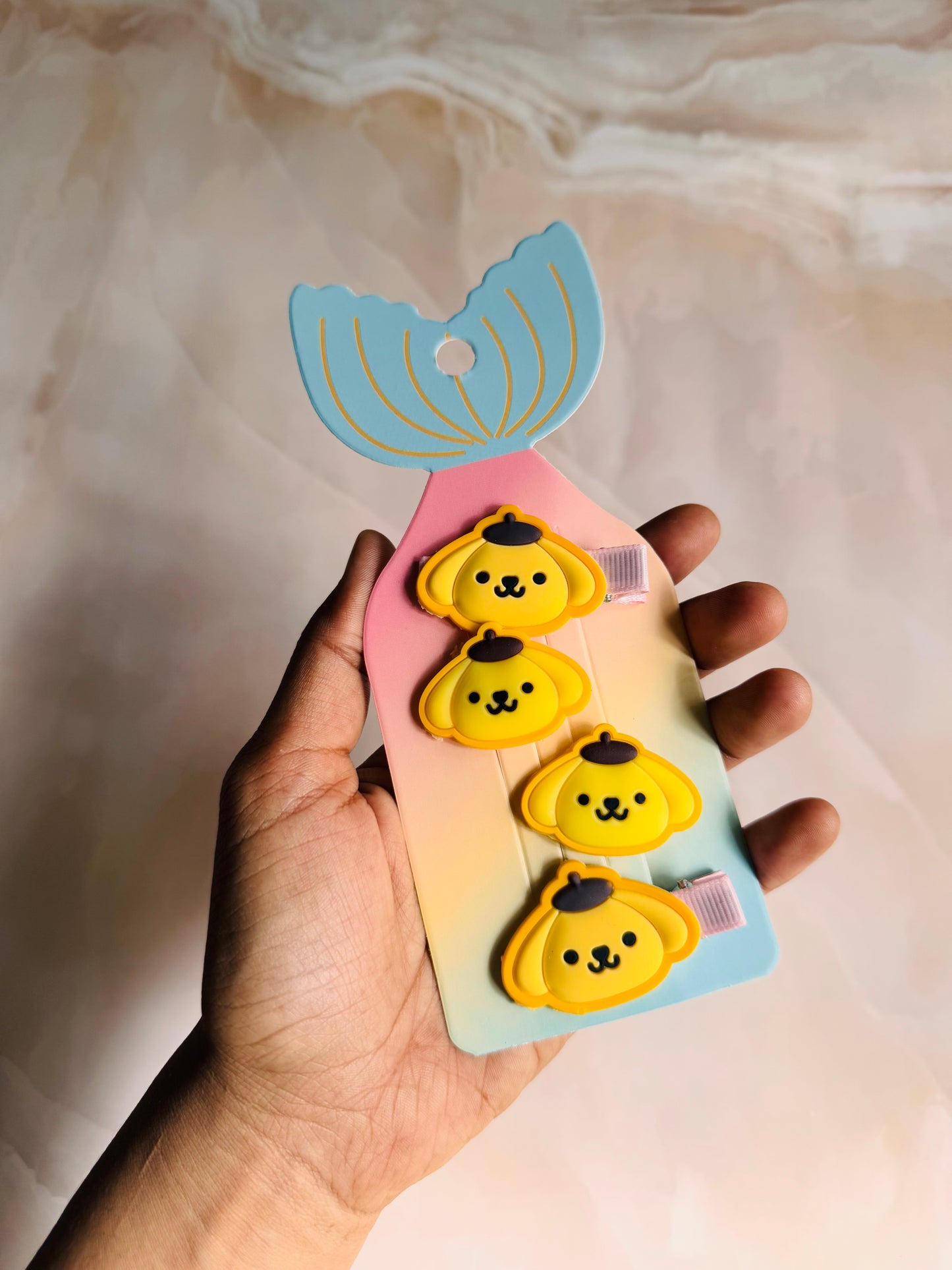 Cute Kawaii Hair Clips | Set of 4 | PomPomPurin, Kuromi, My Melody, Unicorn, Cinnamaroll