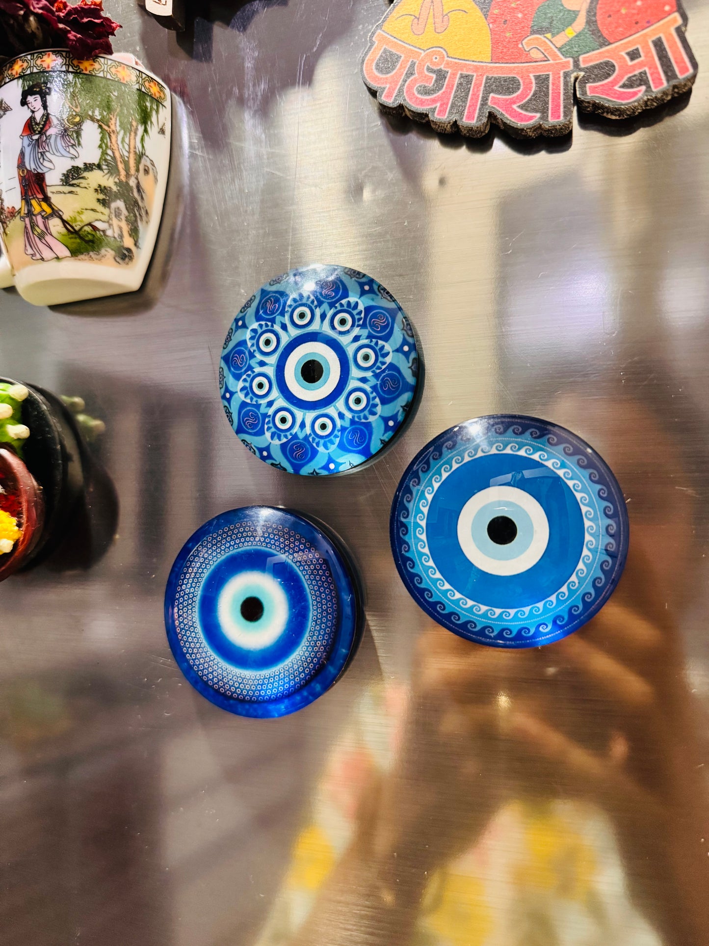 Evil Eye Round Fridge Magnet