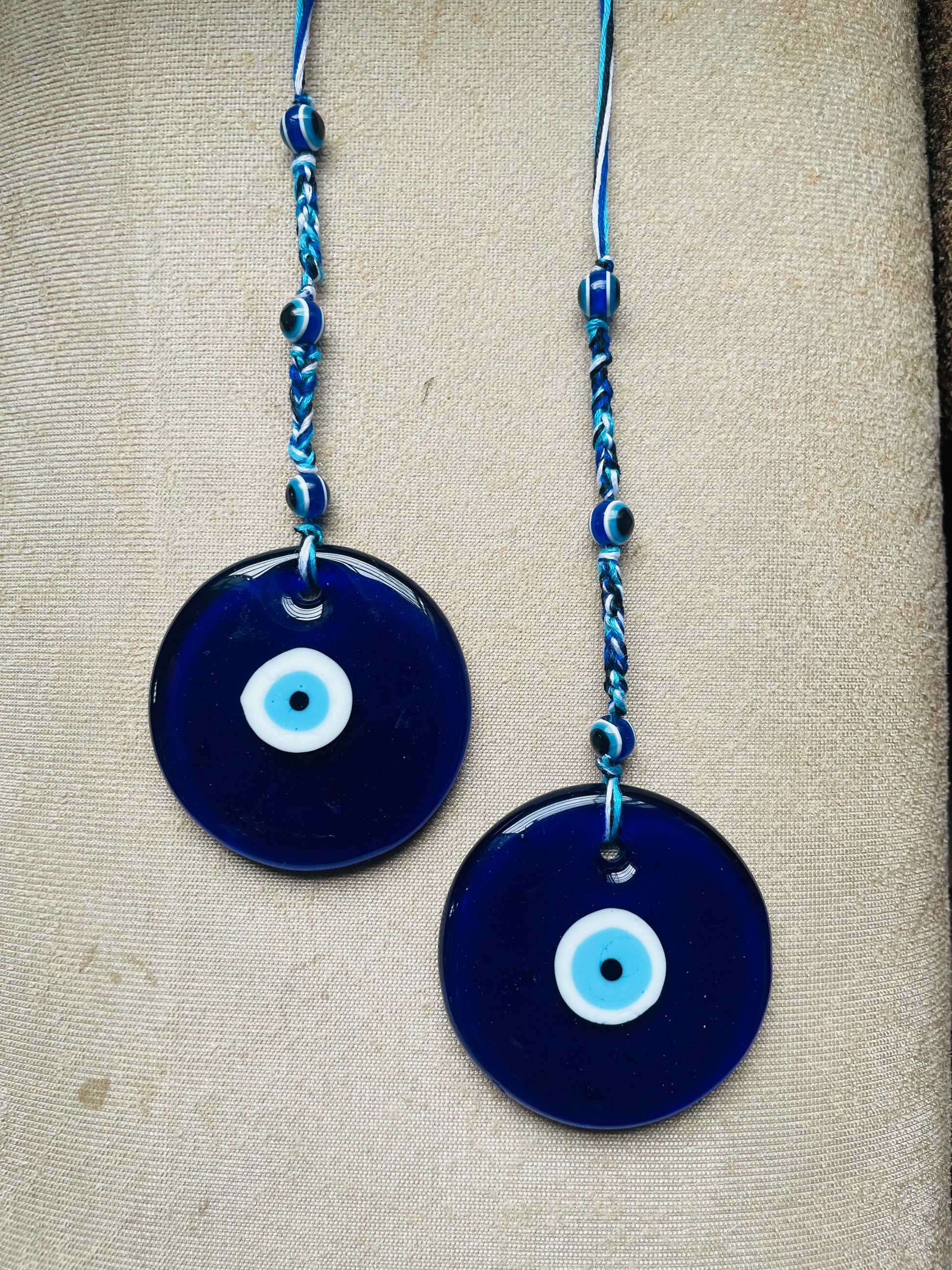 Turkish Evil Eye Amulet Car Hanging - Blue - Teal By Tanvi