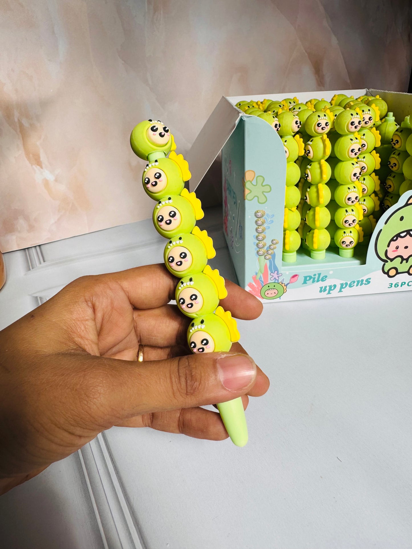 Dino Roller Gel Pen | Pen with Spinner for Kids | Blue Gel Pen