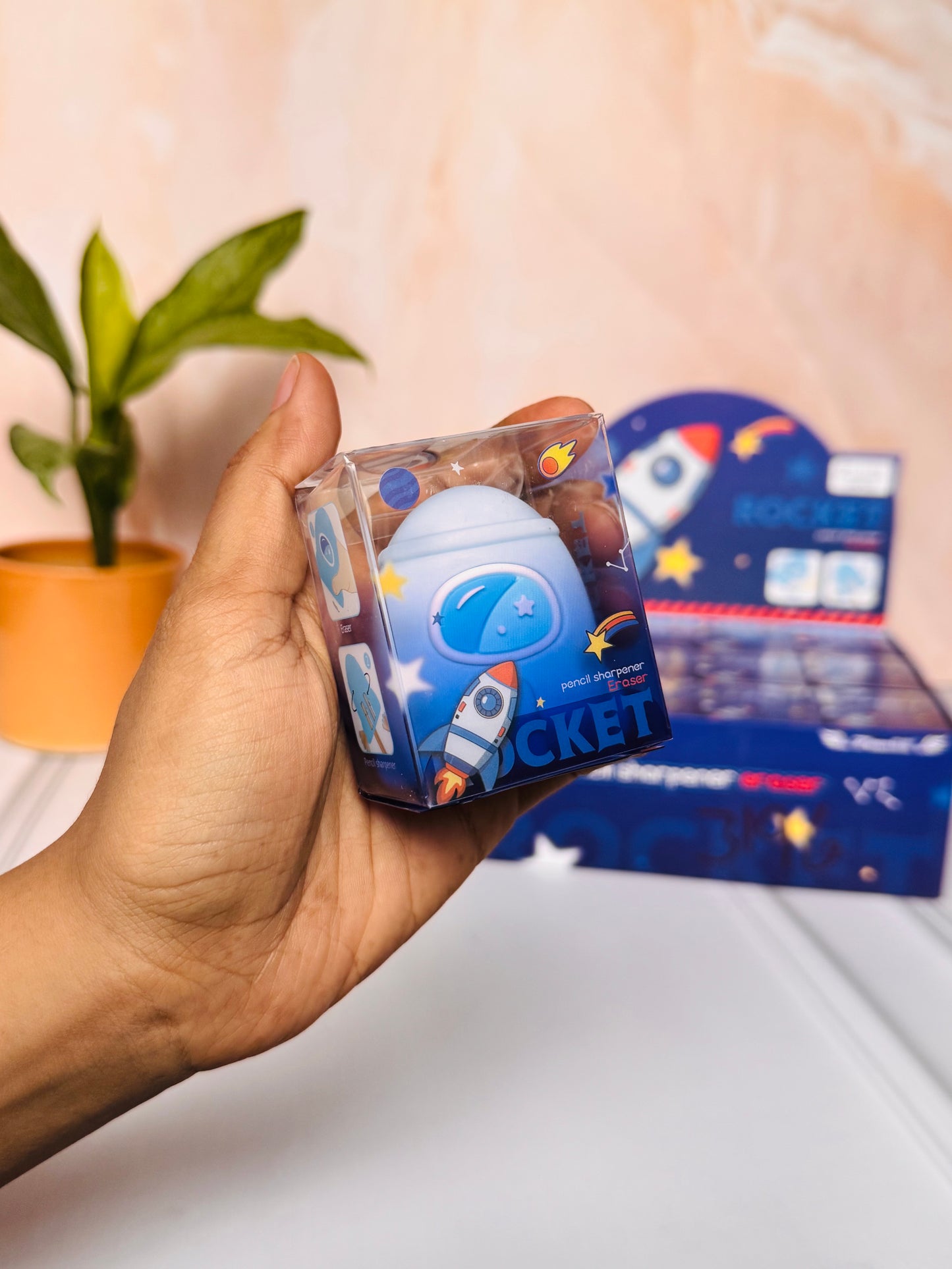 Space Rocket Sharpener+Eraser | 2-in-1 Sharpener | Premium Quality