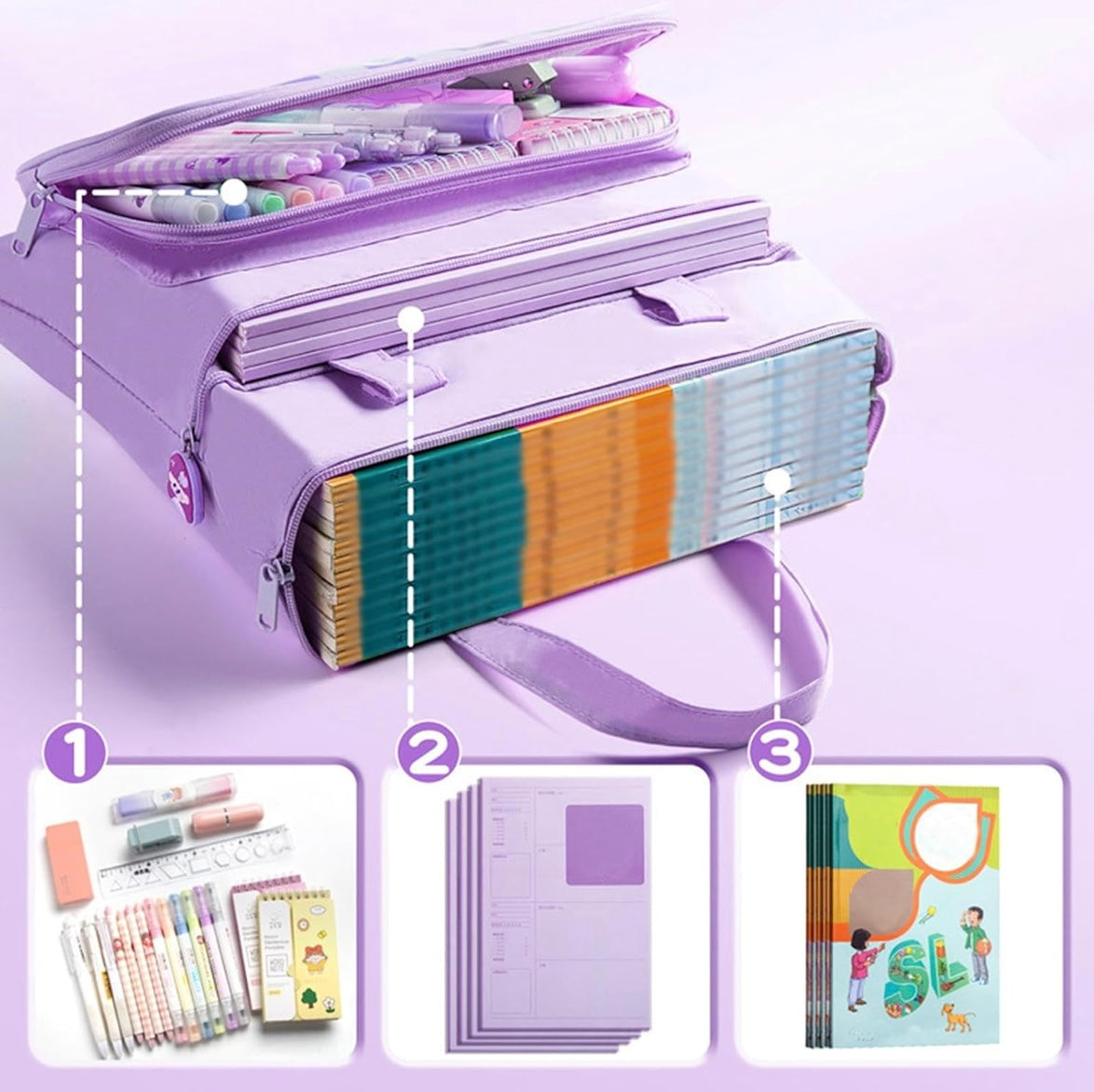 Cute Printed Tote Bags for Kids – Waterproof School & Activity Handbag with Zipper