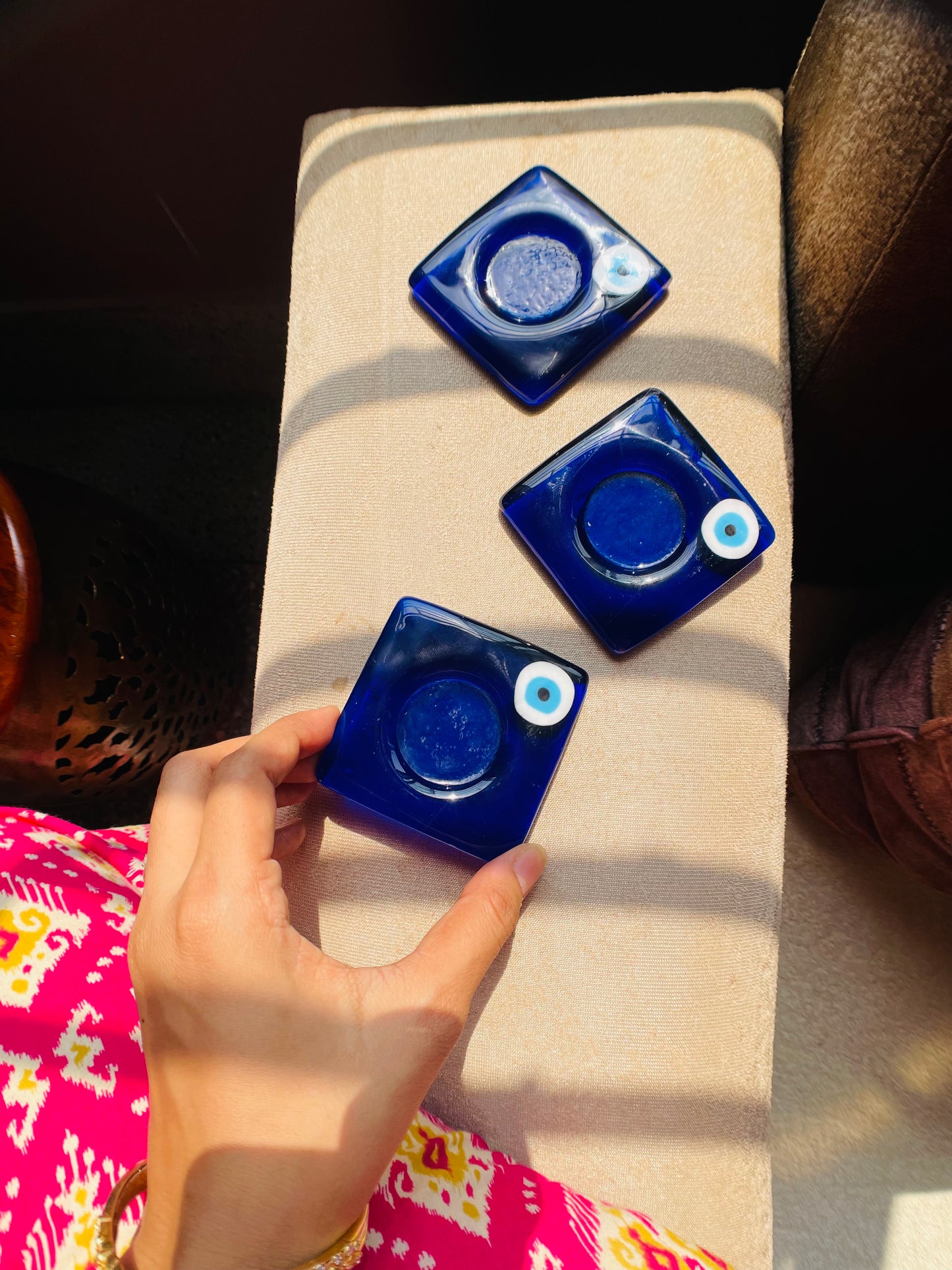 Turkish Evil Eye Tealight Candle Holder/Stand/Diya Stand