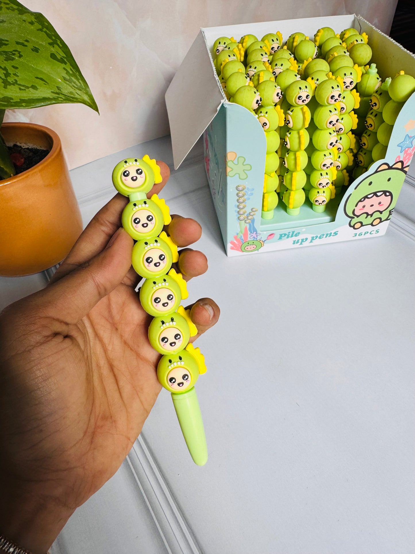 Dino Roller Gel Pen | Pen with Spinner for Kids | Blue Gel Pen