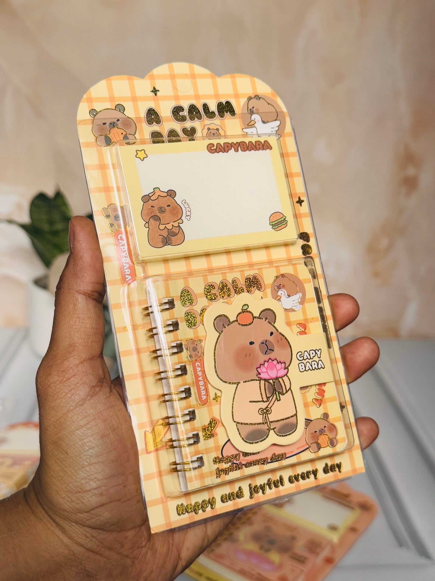 Cute Capybara Sticky Note Planner | Kawaii Stationery for Journaling