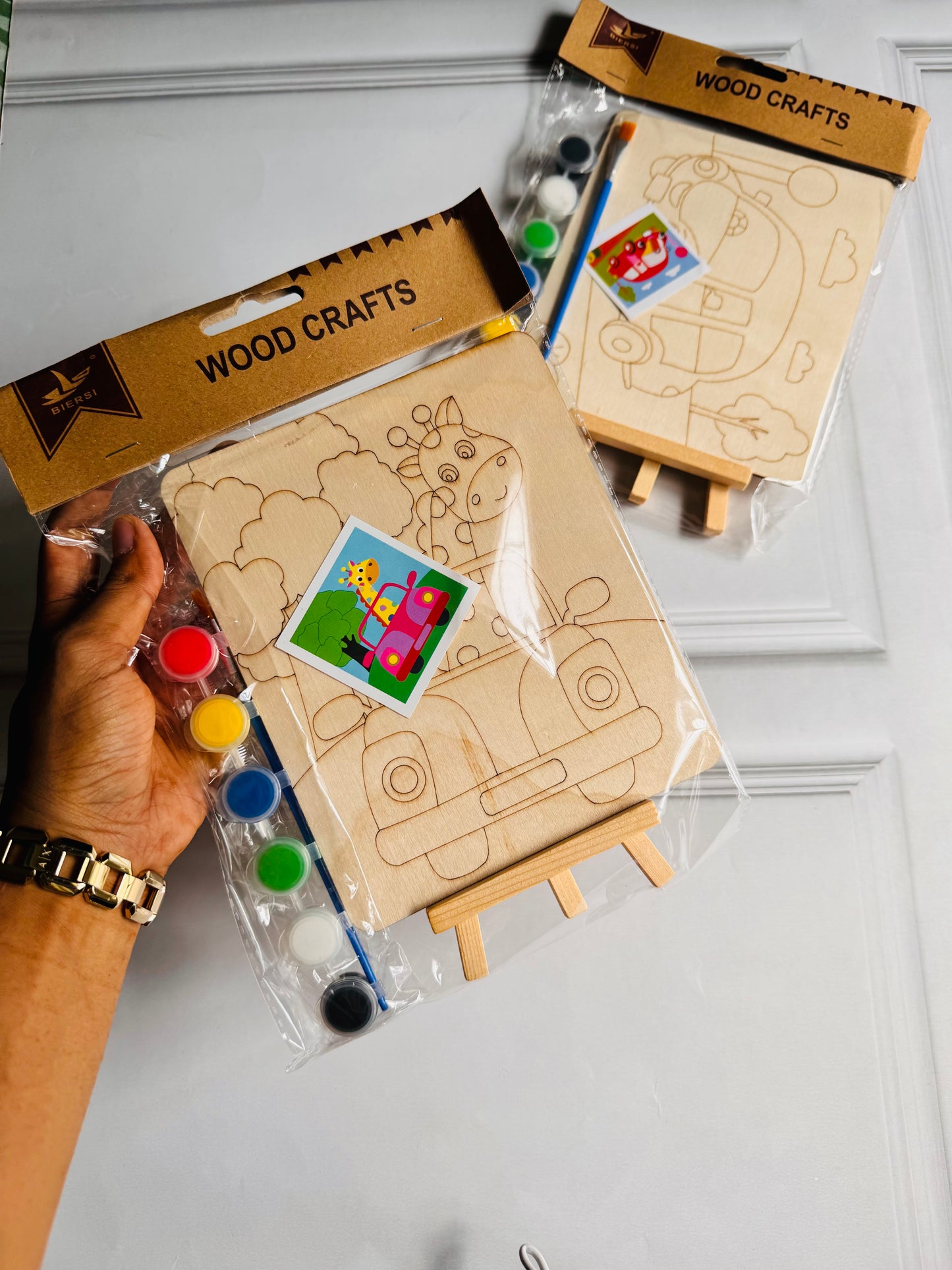 DIY Painting Art Kit | Wooden Canvas With Stand | Craft Kit for Kids