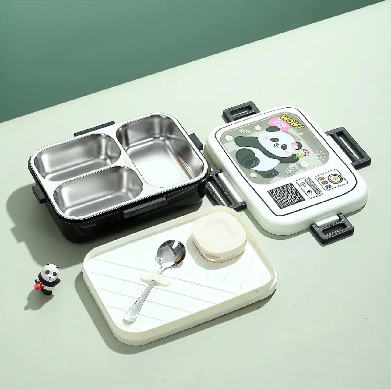 MoonTalk Premium Compartment Lunch Box For Kids – Leakproof SUS 304 | Stainless Steel | BPA Free