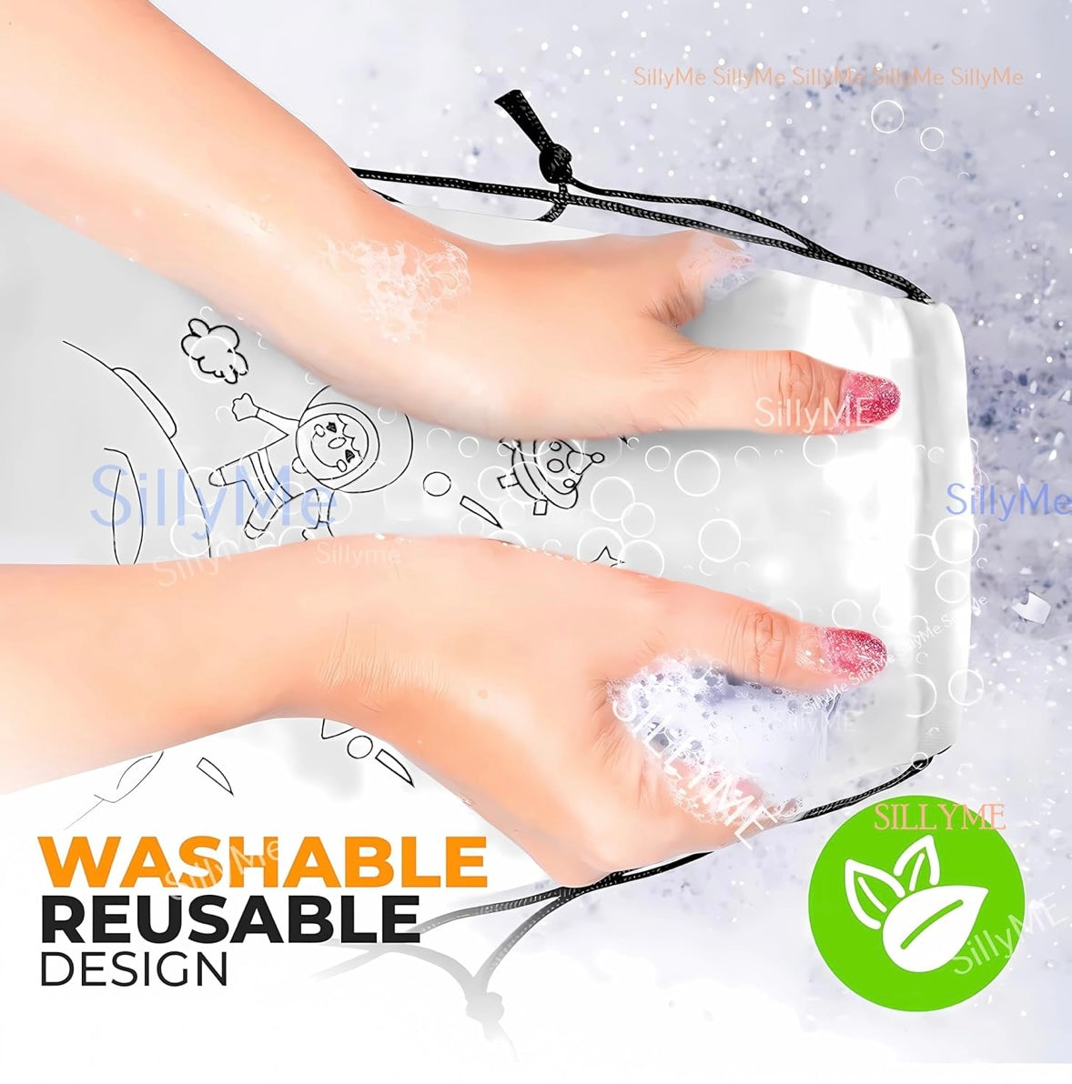 DIY Color-Your-Own Drawstring Bags for Kids | Craft Kit | Washable and Reusable