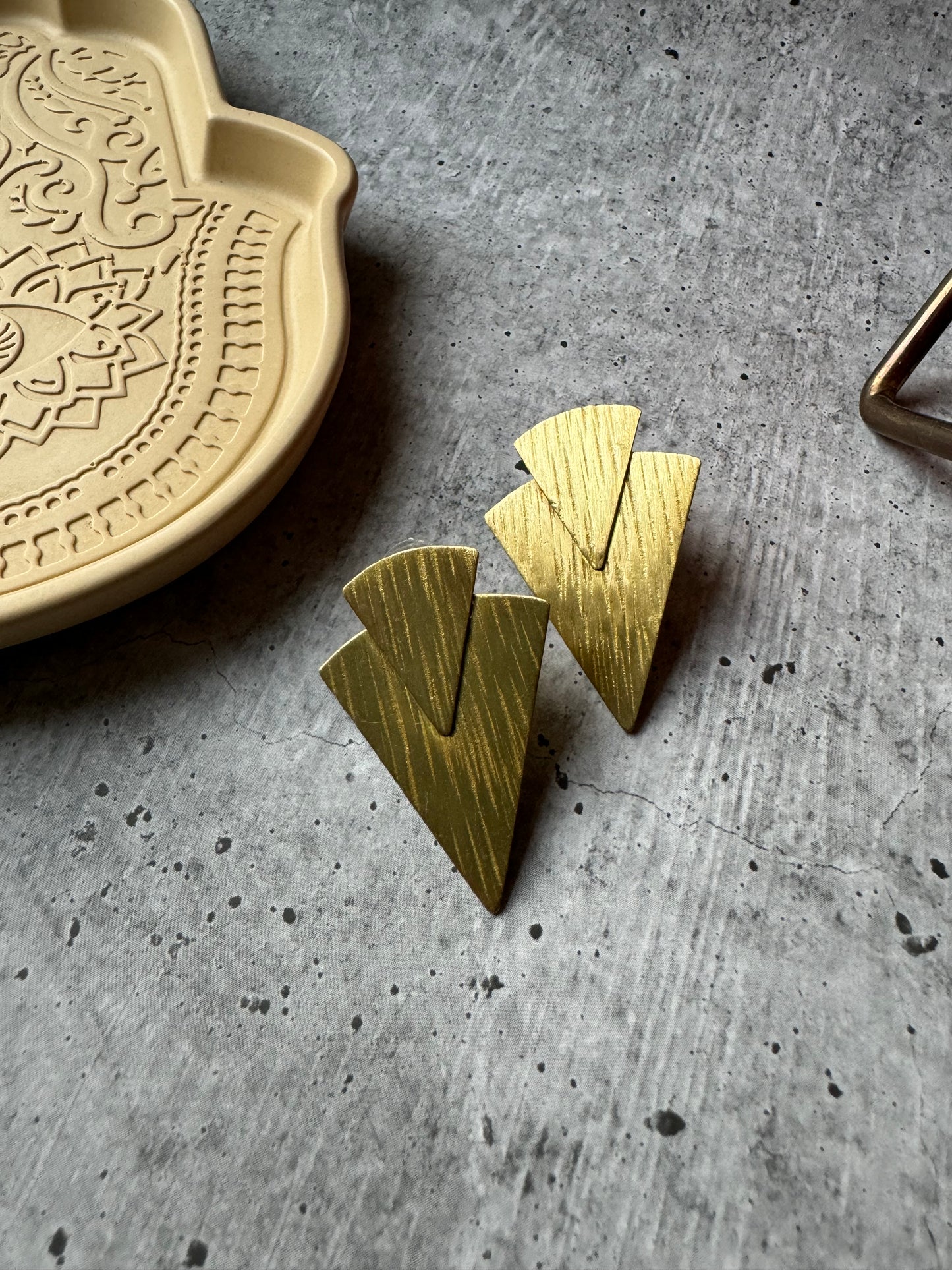 Premium Quality Brass Designer Stud Earrings