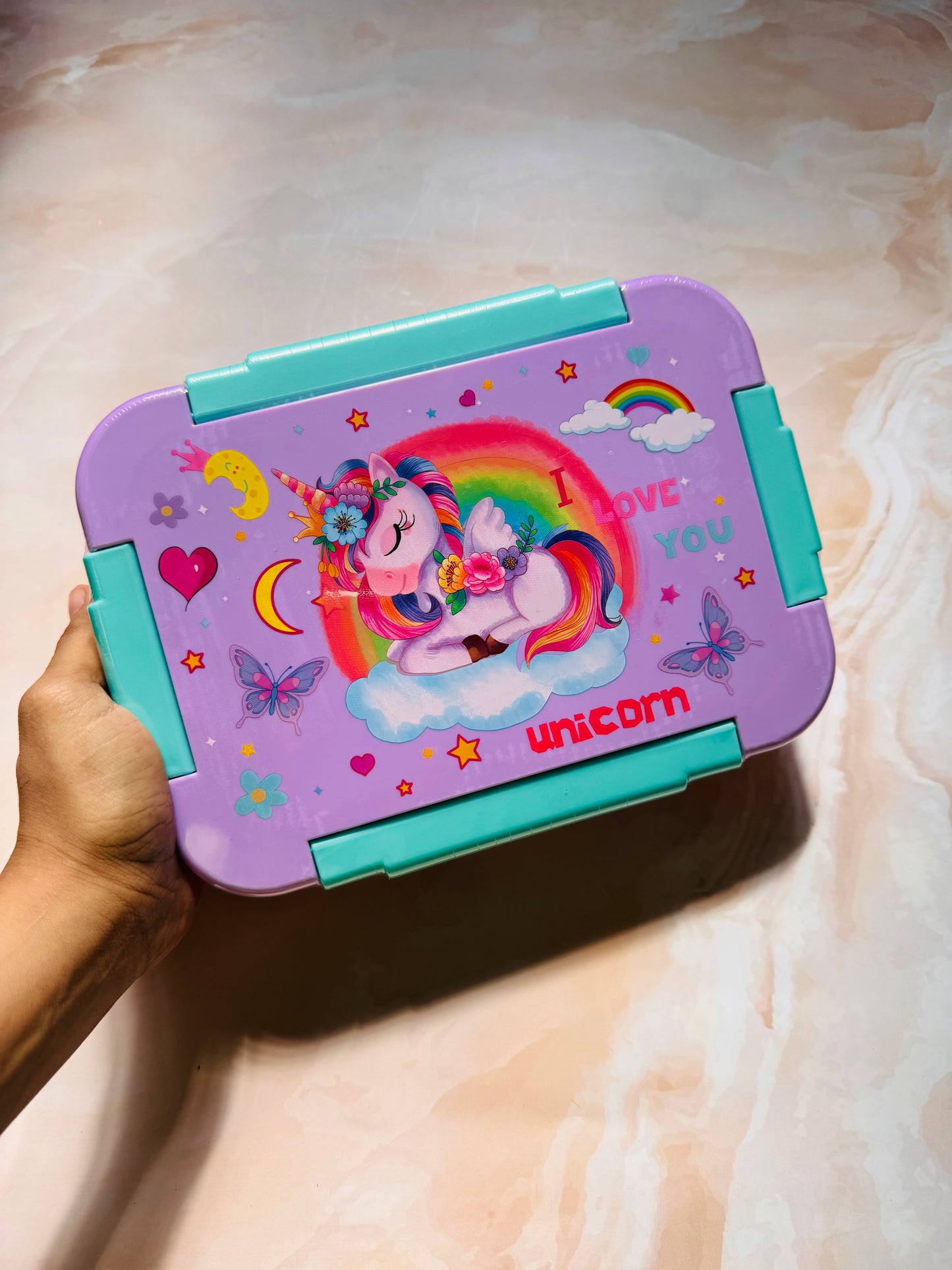 Moontalk Premium Compartment Lunch Box For Kids – Leakproof | Stainless Steel BFA Free
