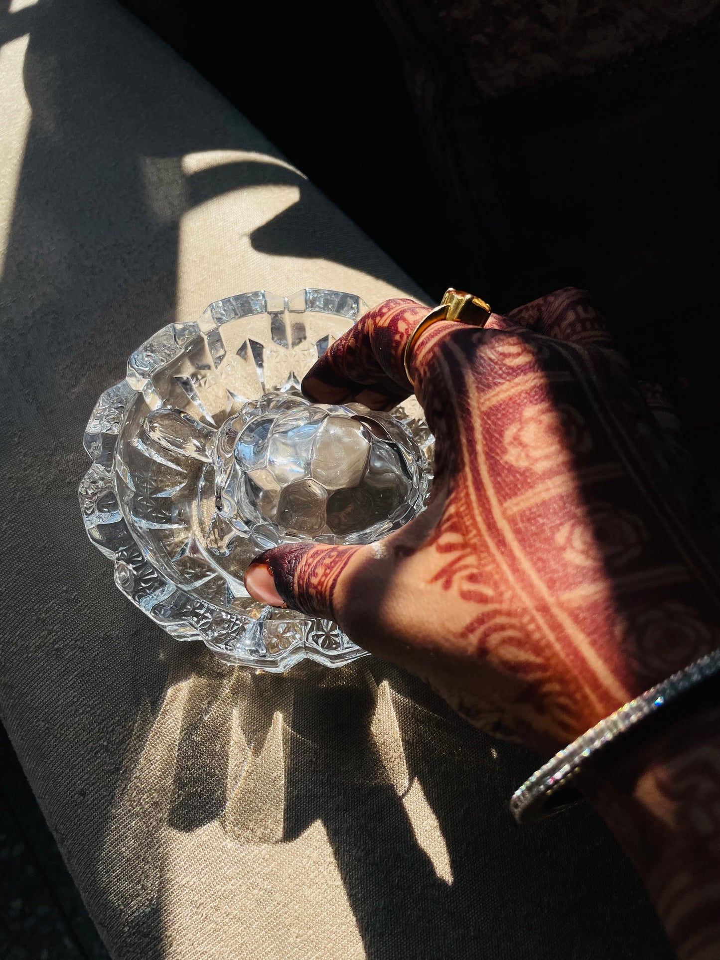 Feng Shui Glass Crystal Tortoise with Plate - Small