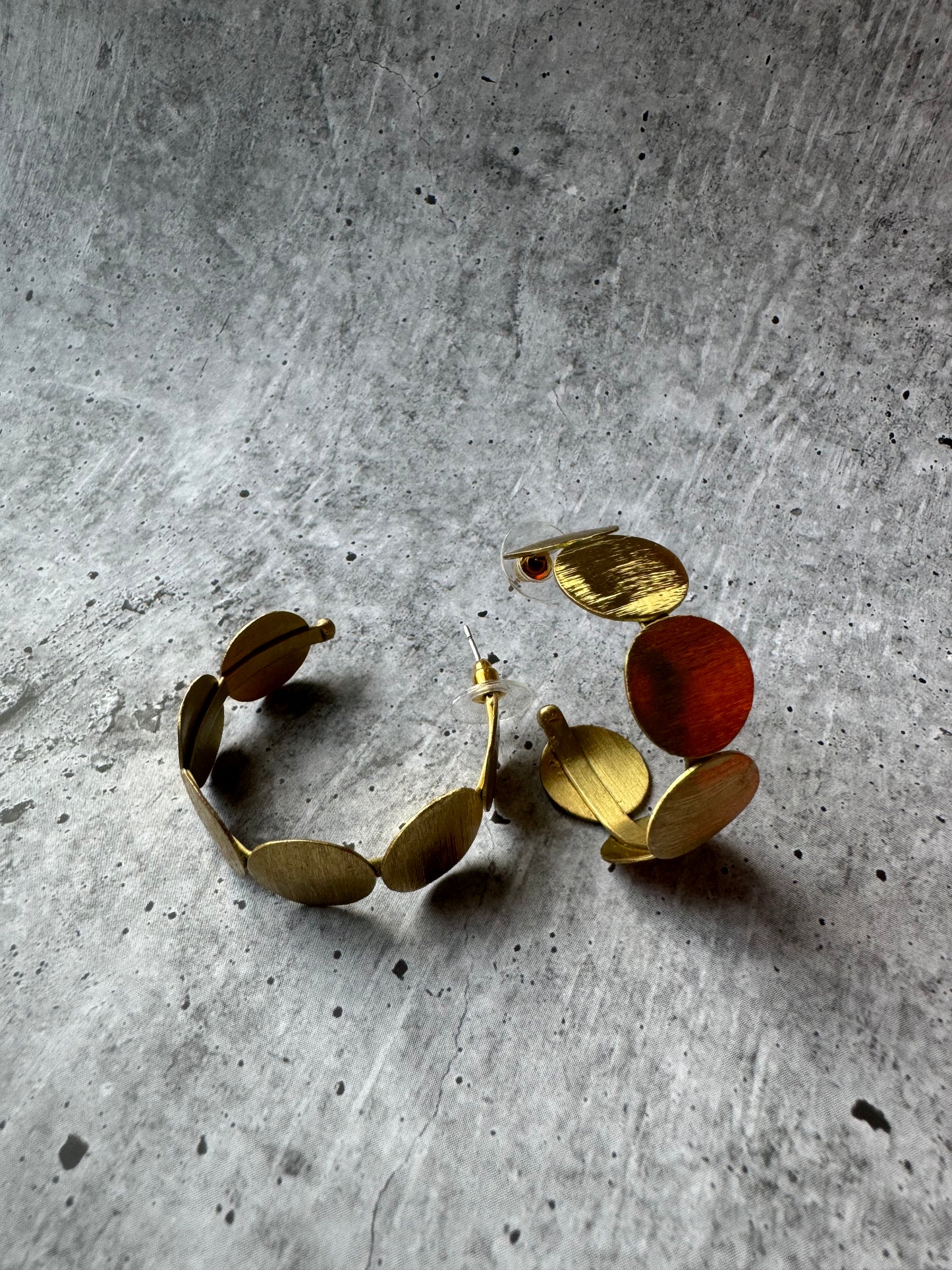 Premium Quality Brass Designer Round Earrings Hoops