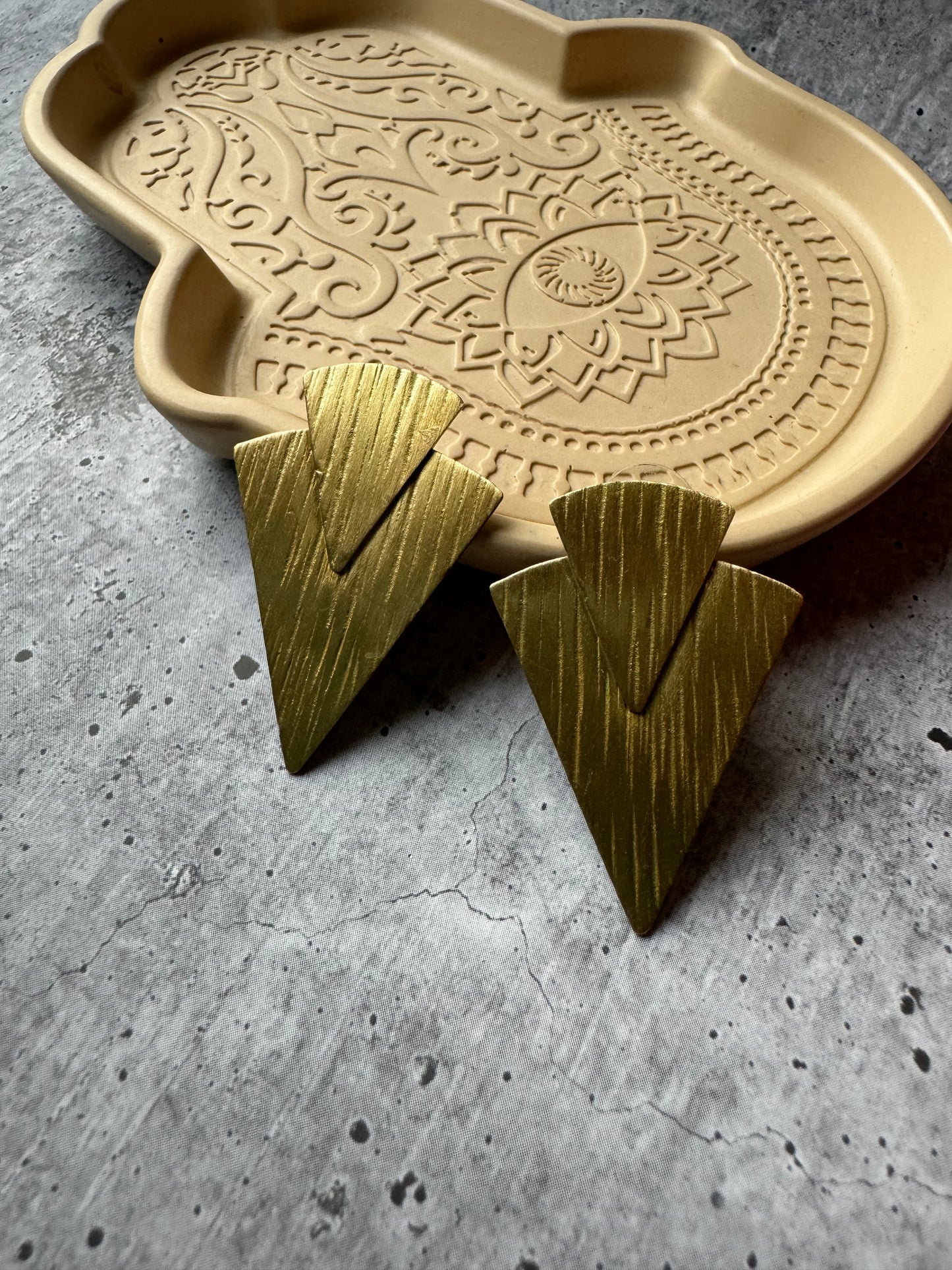 Premium Quality Brass Designer Stud Earrings