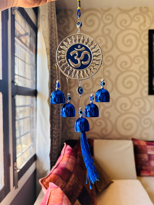Decorative Om Hanging with Bells & Tassel | Windchime