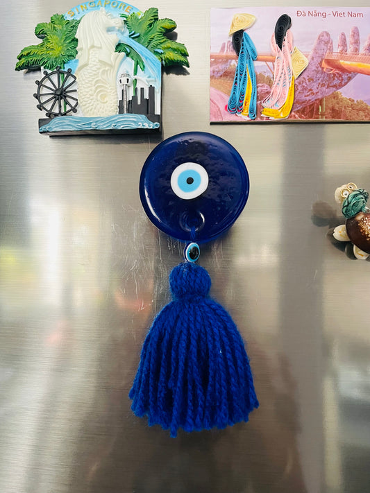 Turkish Evil Eye Fridge Magnet - Blue - Teal By Tanvi