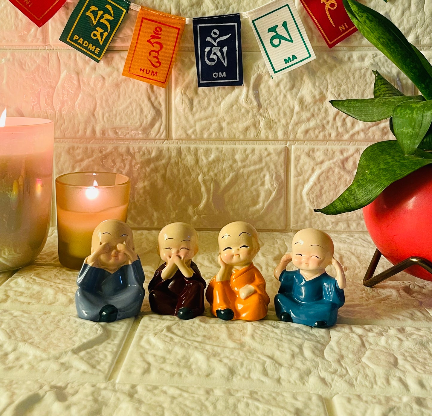 Baby Monk Buddha Set of 4