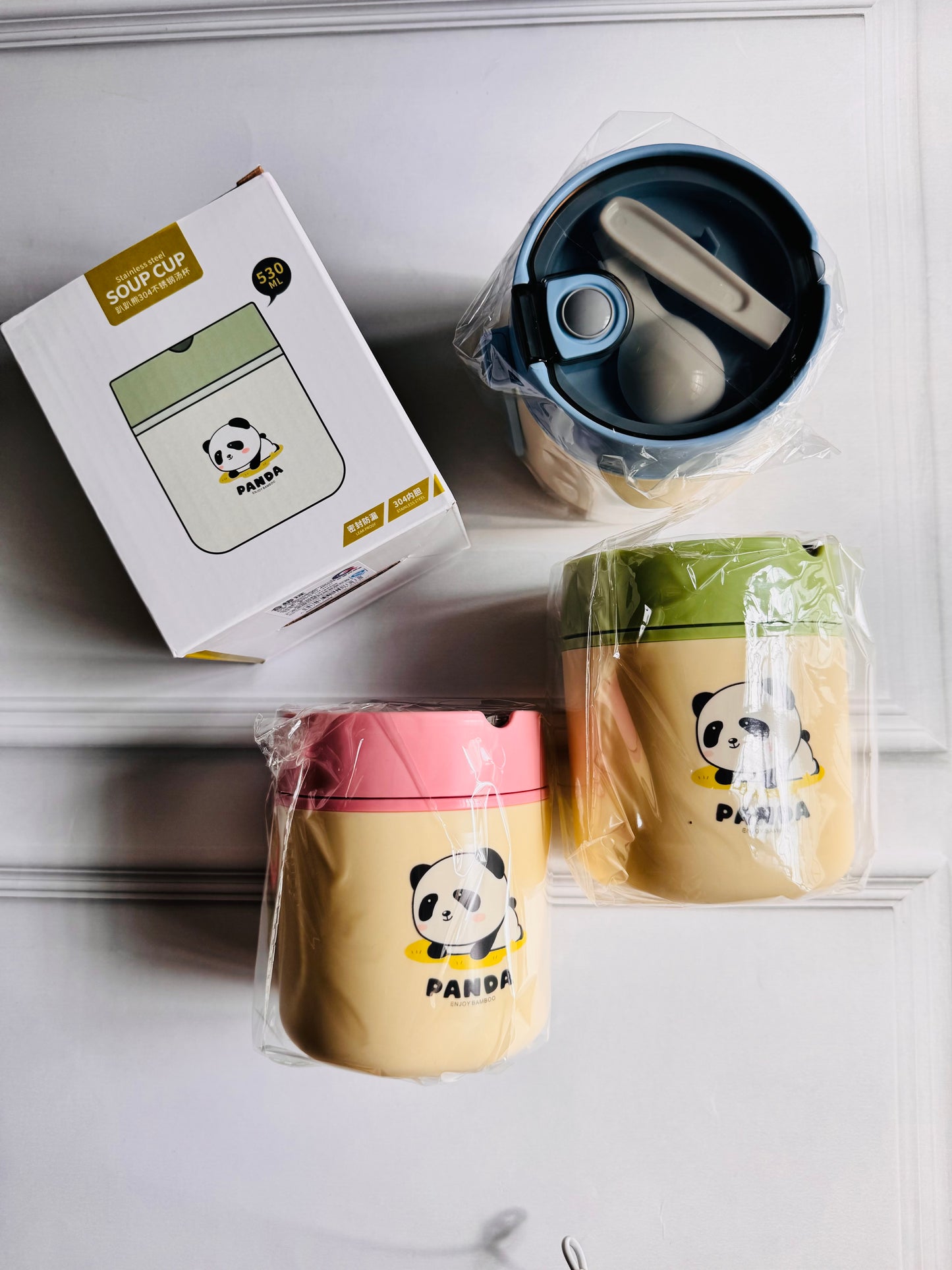 Stainless Steel Panda Soup Cup | Travel Lunch Box for Baby | Leakproof