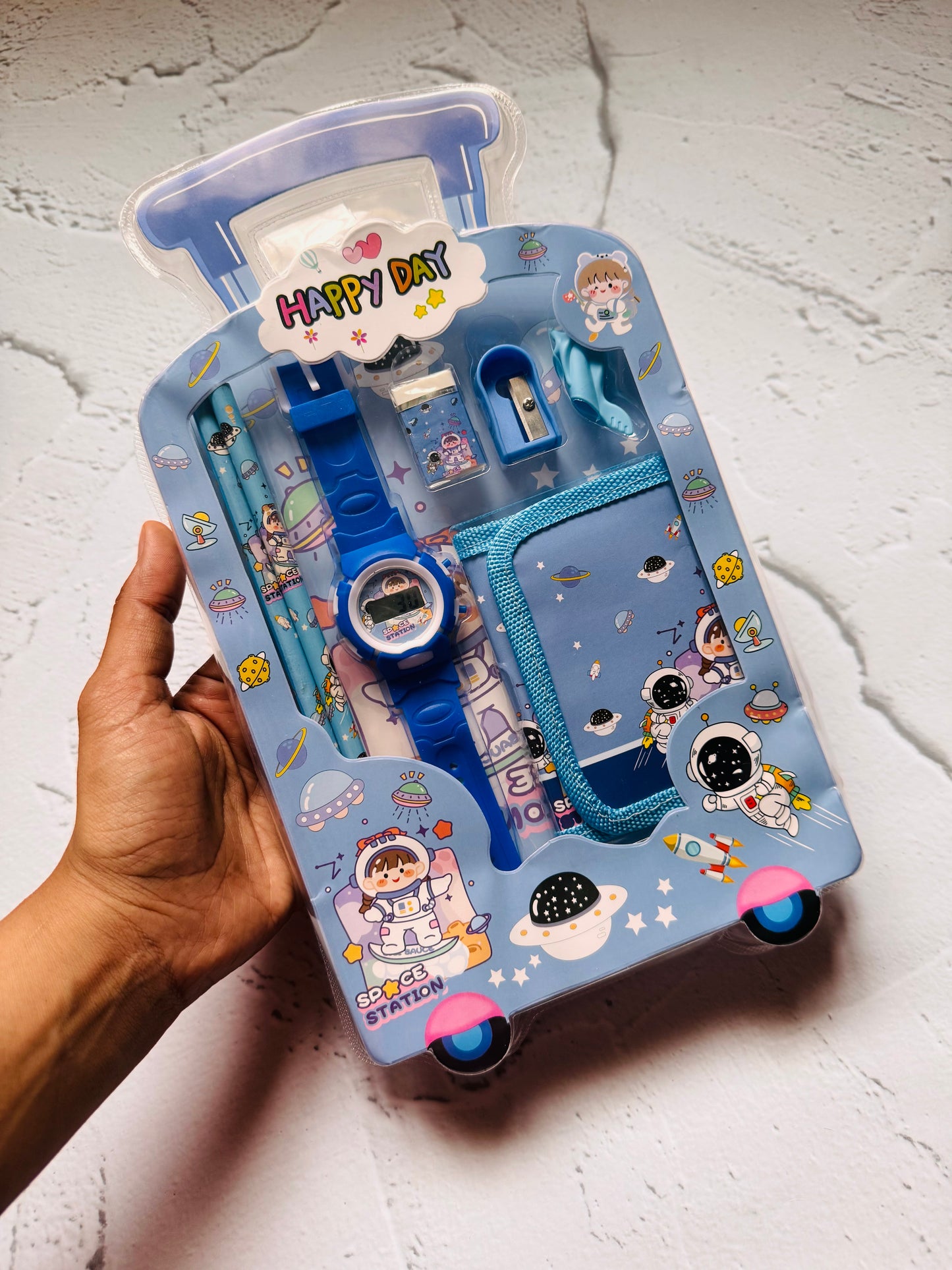 Kids Gift Hamper with Watch | Stationery Set Theme Kit