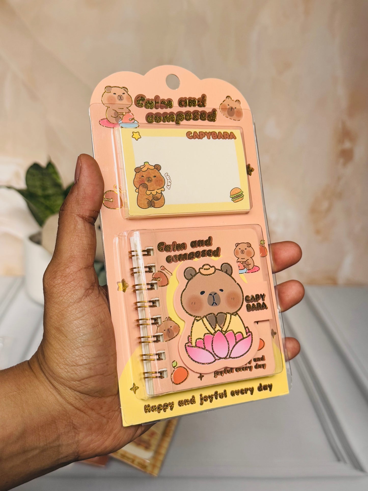 Cute Capybara Sticky Note Planner | Kawaii Stationery for Journaling