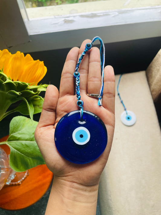 Turkish Evil Eye Amulet Car Hanging - Blue - Teal By Tanvi