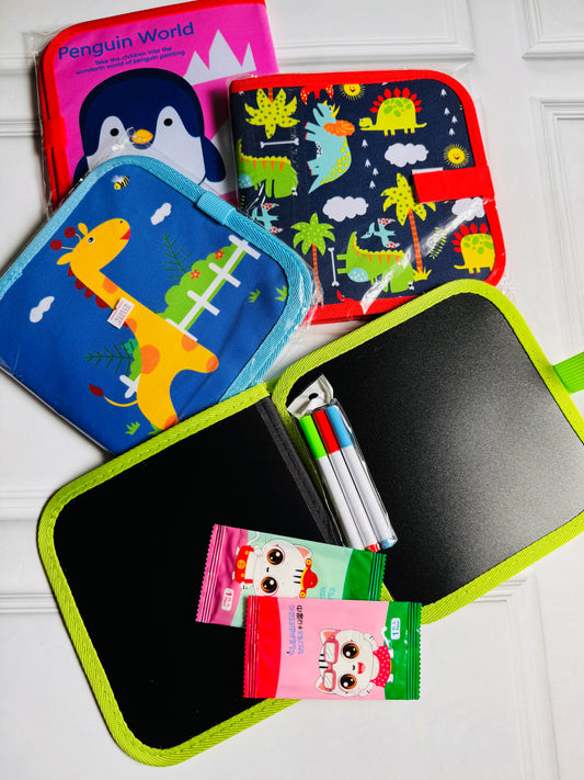 Reusable Chalk Doodle Book for Kids – With Pens & Wipes