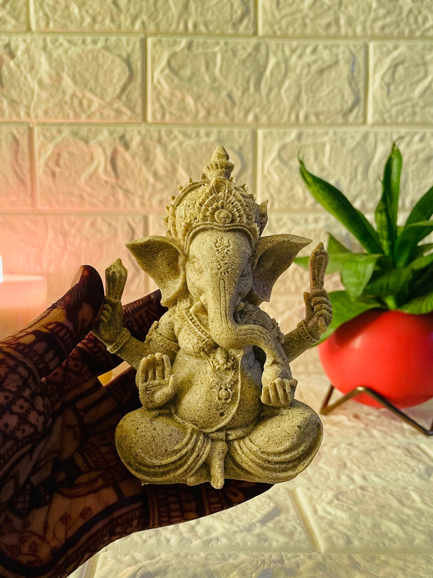 Lord Ganesha Stone Idol/Showpiece