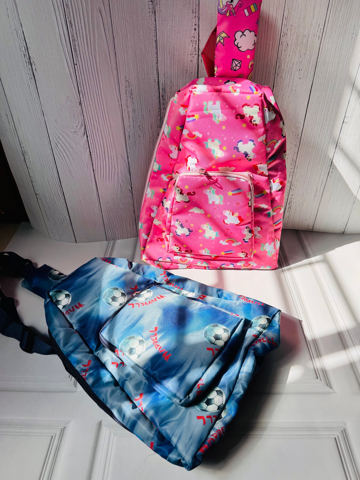 Kids Sling Bag – Cute Crossbody Chest Bag | Unicorn, Spiderman, Football Theme