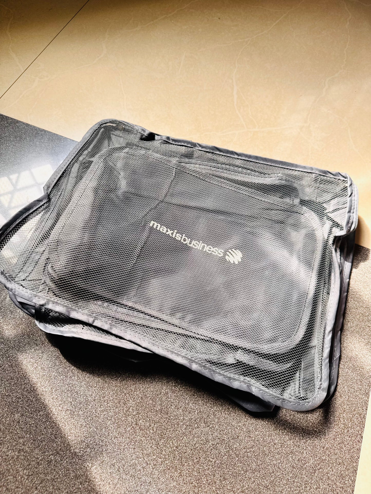 Travel Organiser Pouches Set Grey | 6‑Piece Travel Organizer | Net Pouches for Travel