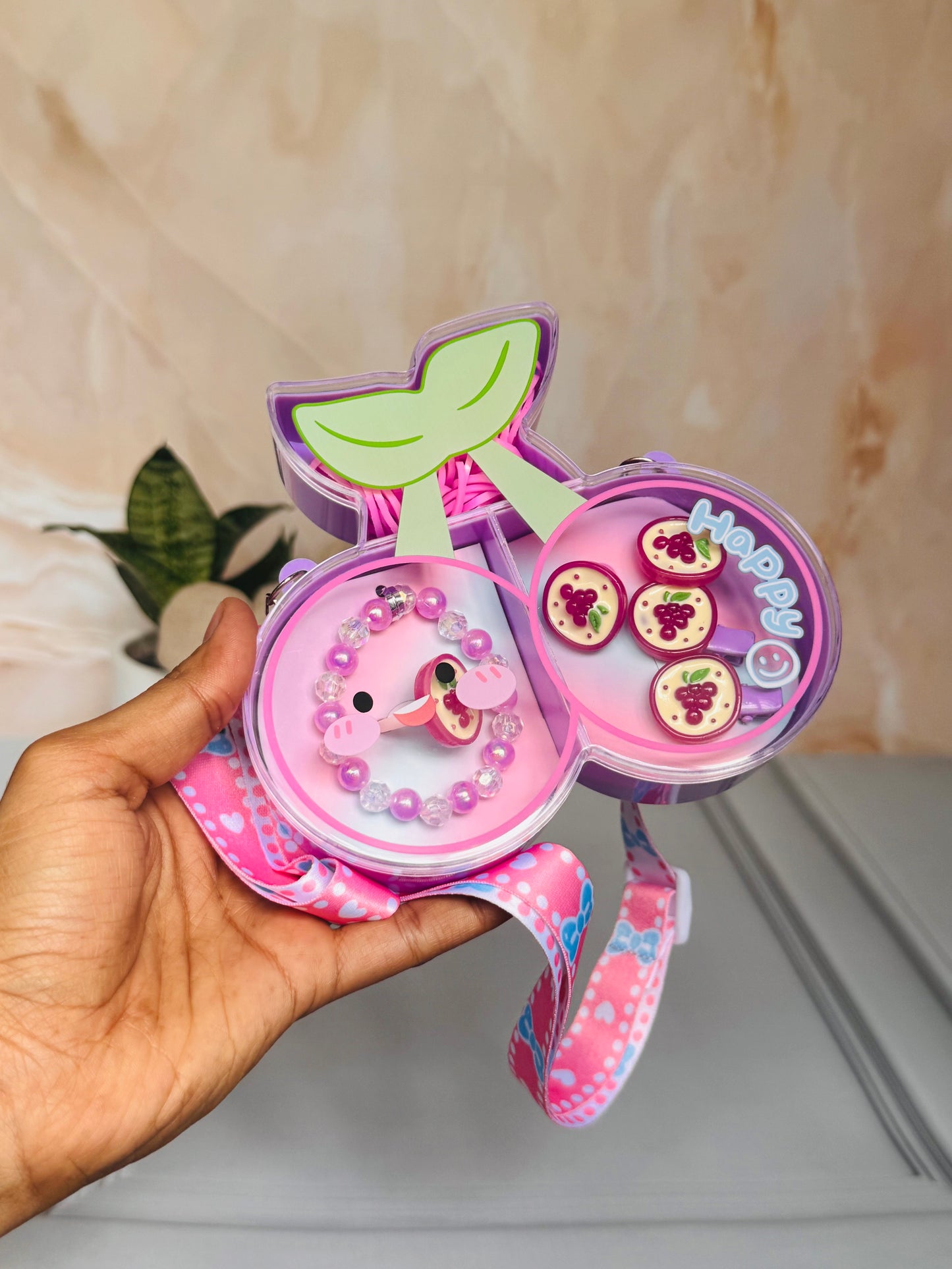 Cherry Korean Jewellery and Hair Accessories Set for Girls