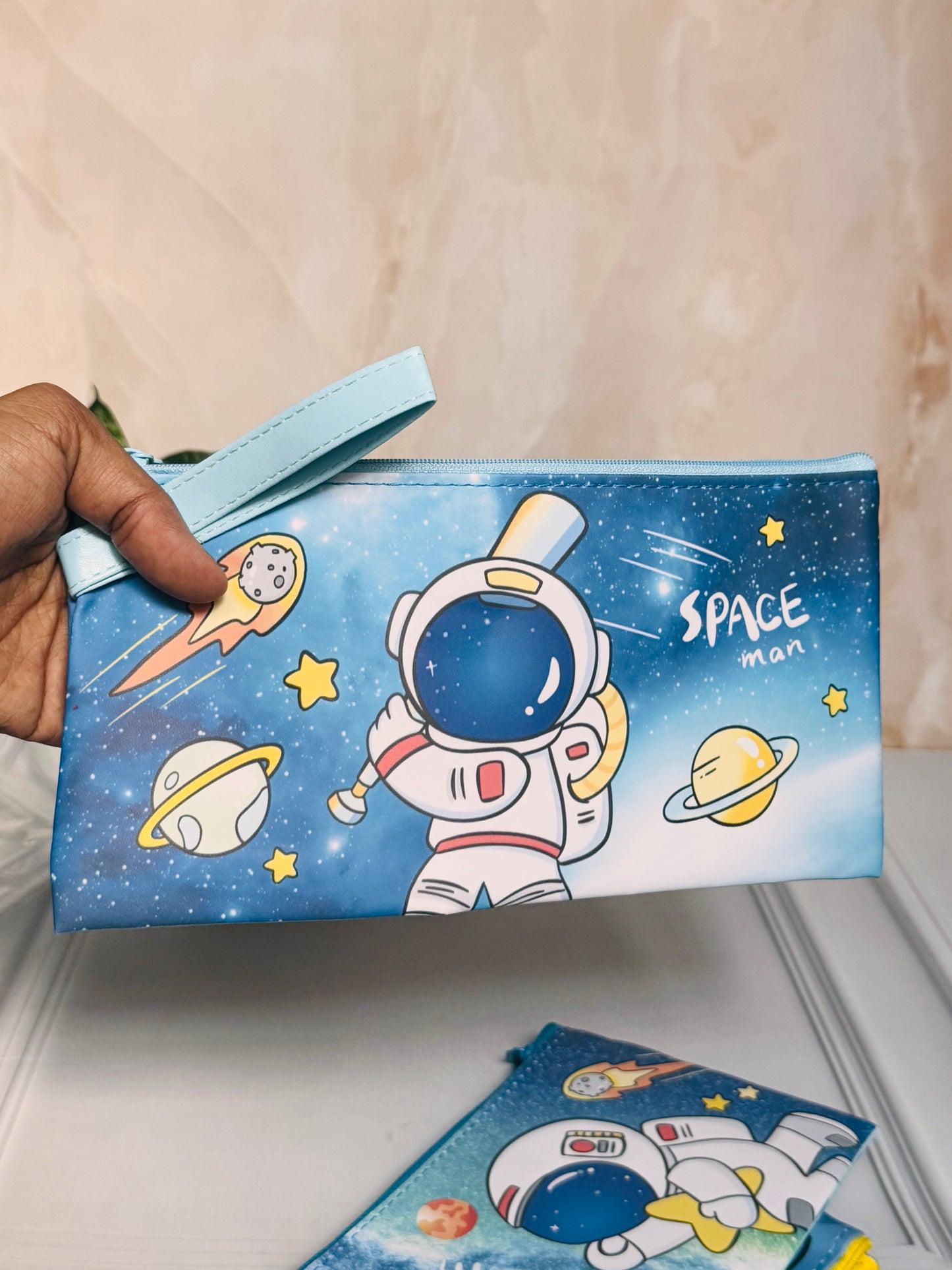Space Theme Zipper Pouch | Multipurpose Organizer | Kids Pencil Pouch