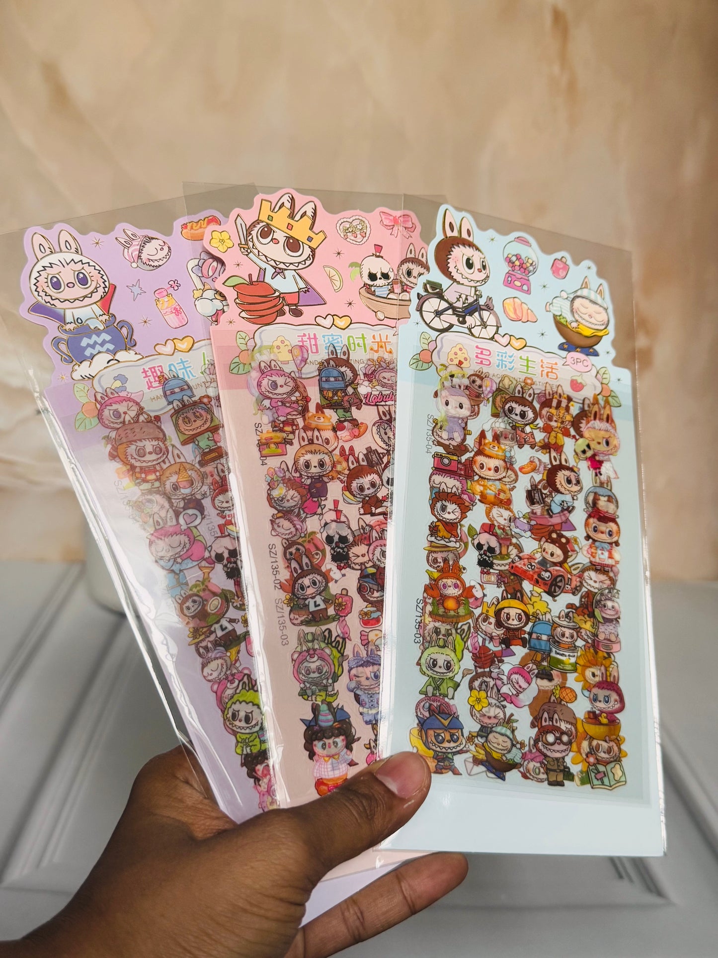 Cute Labubu Stickers – Waterproof Vinyl Sticker Pack for Laptops, Journals, Water Bottles & More