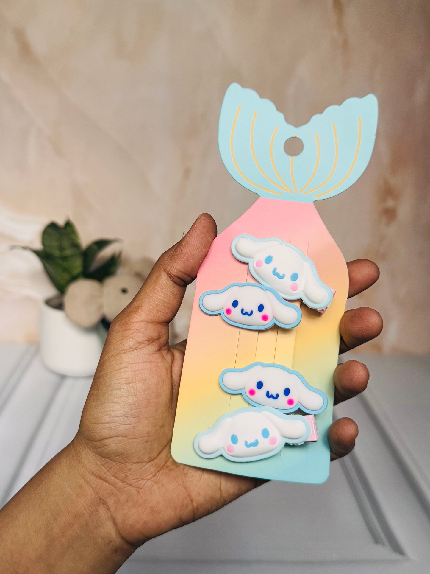 Cute Kawaii Hair Clips | Set of 4 | PomPomPurin, Kuromi, My Melody, Unicorn, Cinnamaroll
