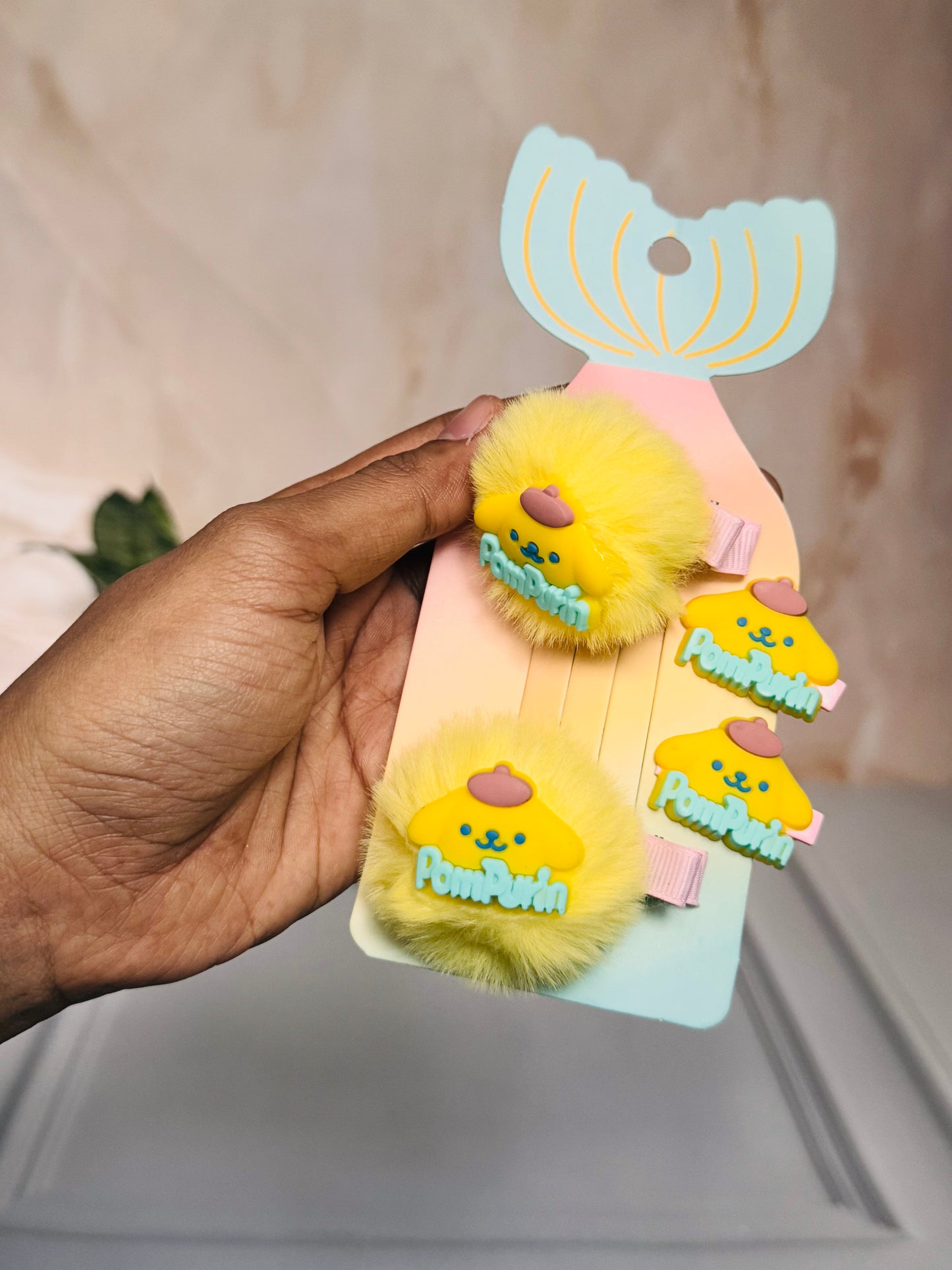 Cute Kawaii Hair Clips | Set of 4 | PomPomPurin, Kuromi, My Melody, Unicorn, Cinnamaroll