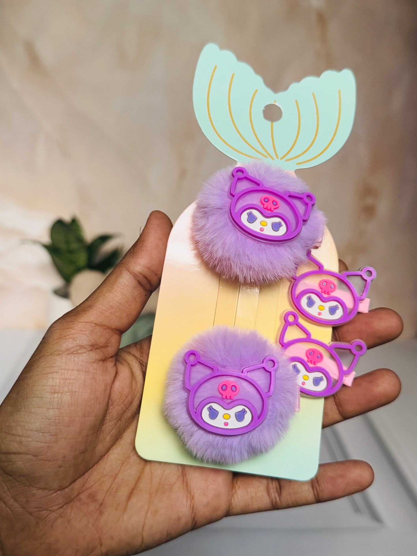 Cute Kawaii Hair Clips | Set of 4 | PomPomPurin, Kuromi, My Melody, Unicorn, Cinnamaroll