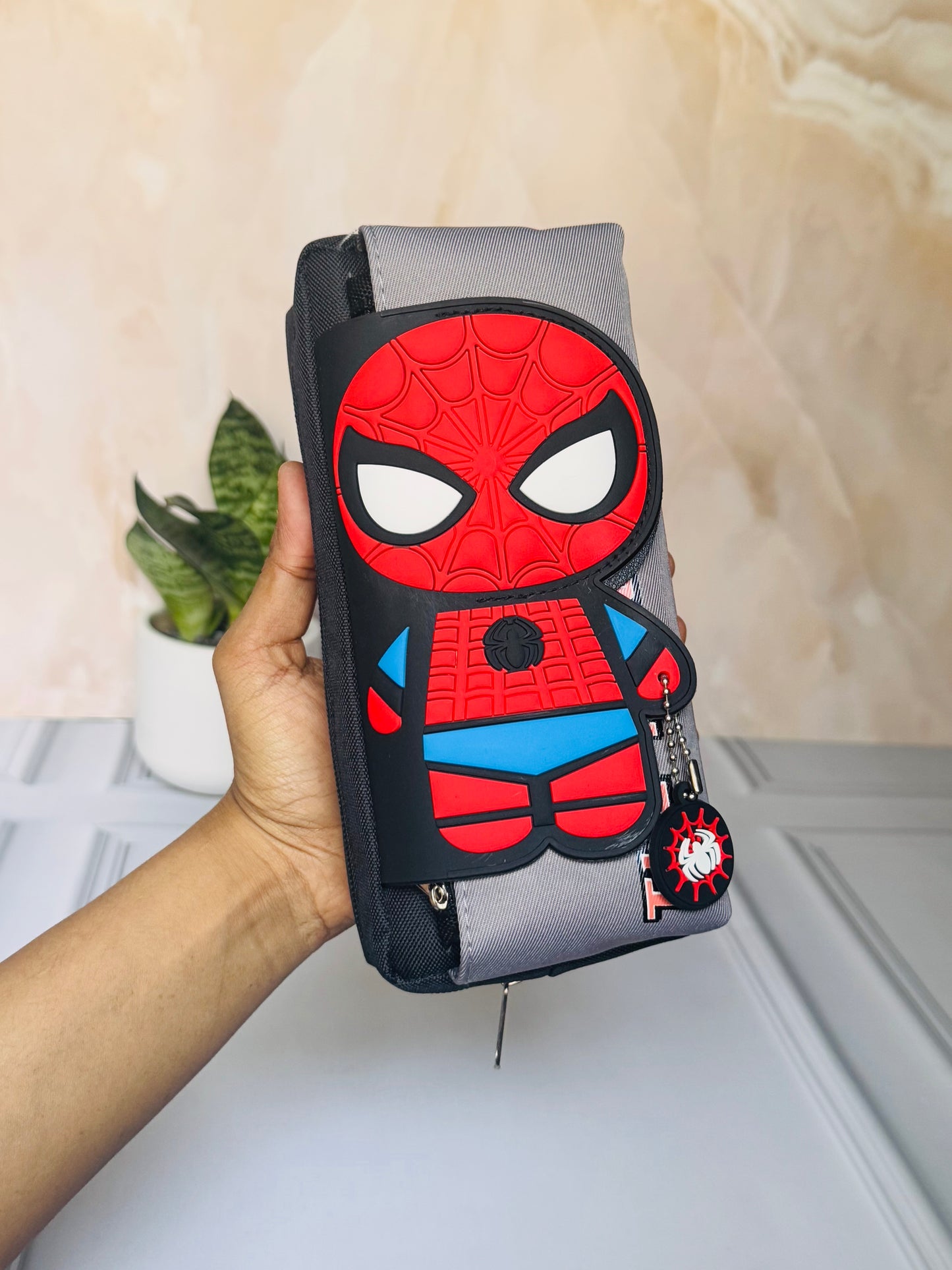 Superhero Pencil Pouch | Cartoon Zipper Case for Kids | Batman, Spiderman , Captain America