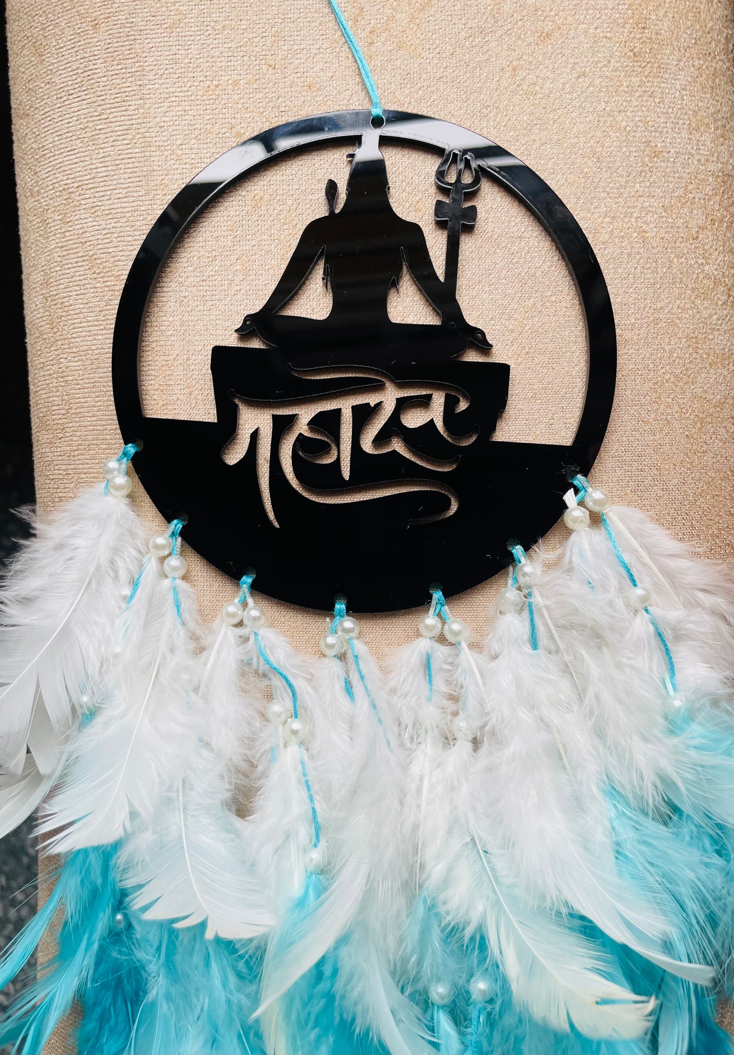 Mahadev Shiva Acrylic Dreamcatcher - Teal By Tanvi