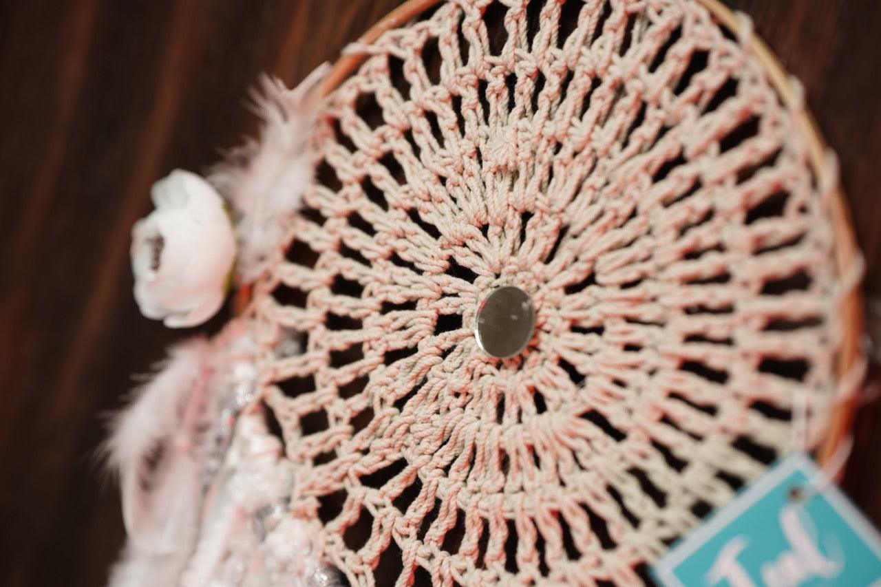 White Lace Dreamcatcher - Teal By Tanvi