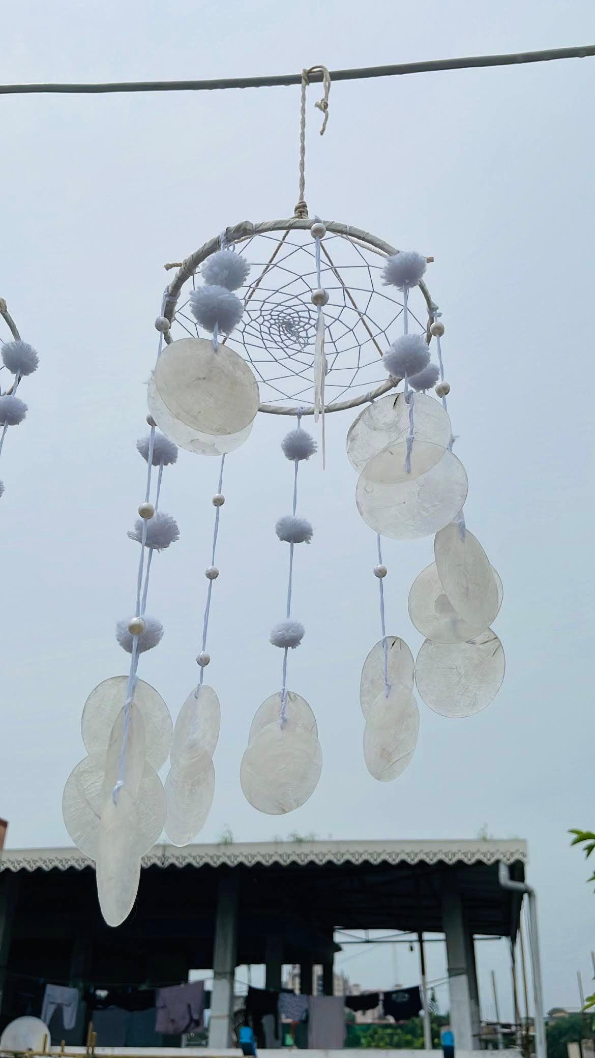 Capiz Shells Windcatcher - Teal By Tanvi