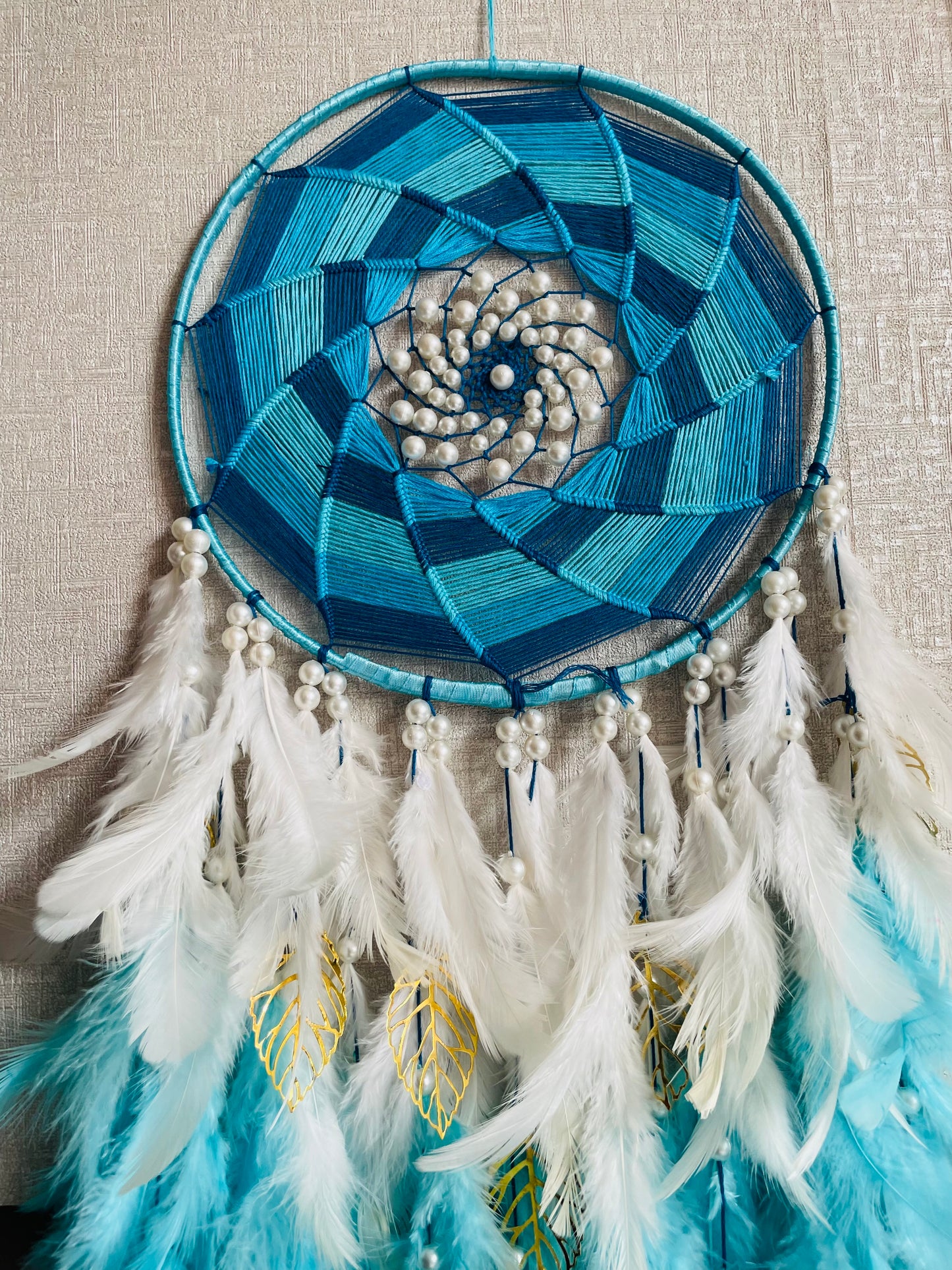 Shades of Sea Green Dreamcatcher - Teal By Tanvi