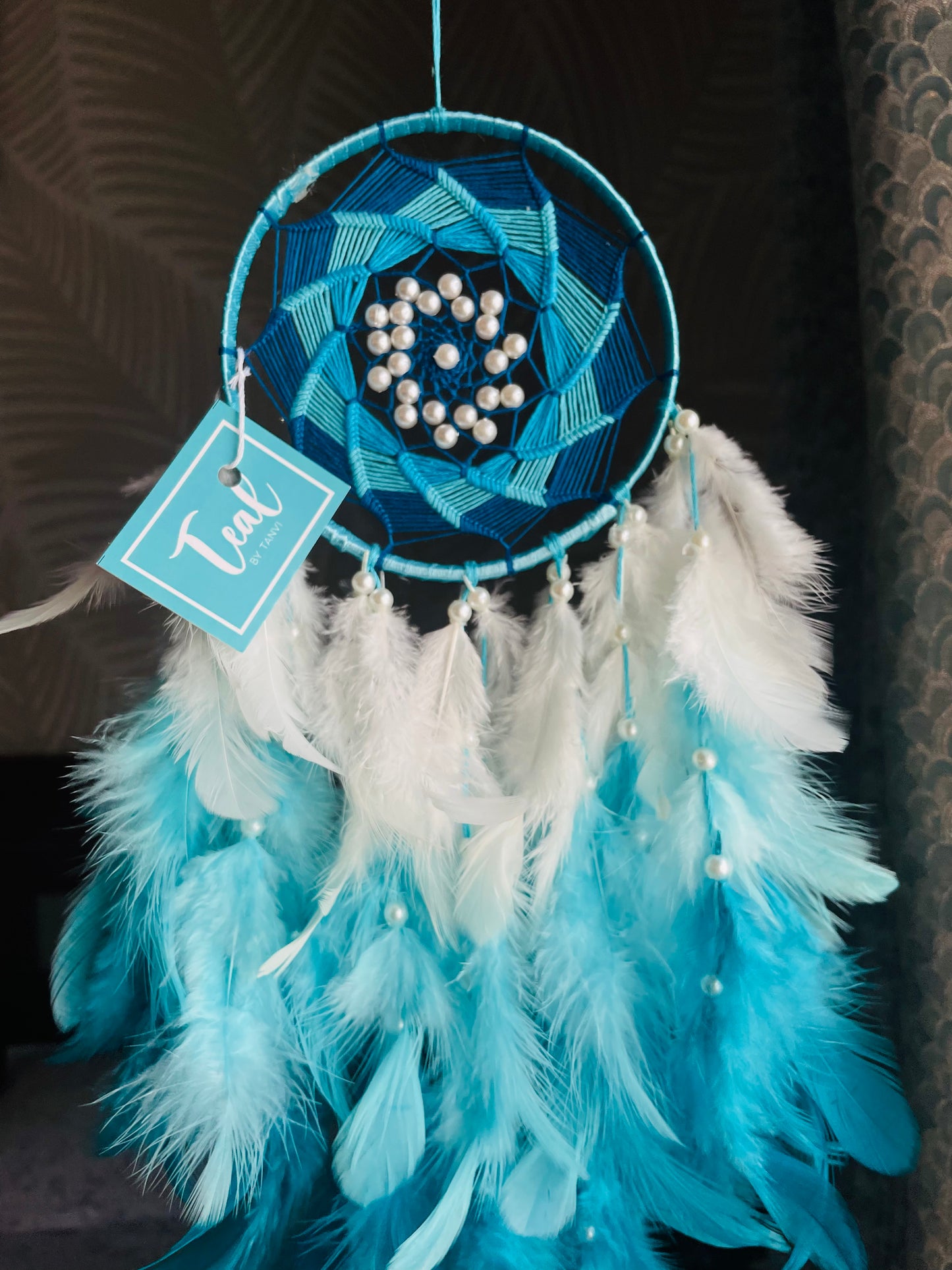 Shades of Sea Green Medium Dreamcatcher - Teal By Tanvi