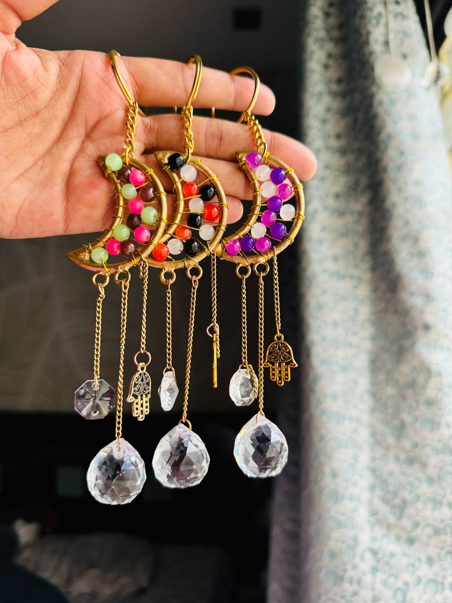 Mini Moon Suncatcher Keyring