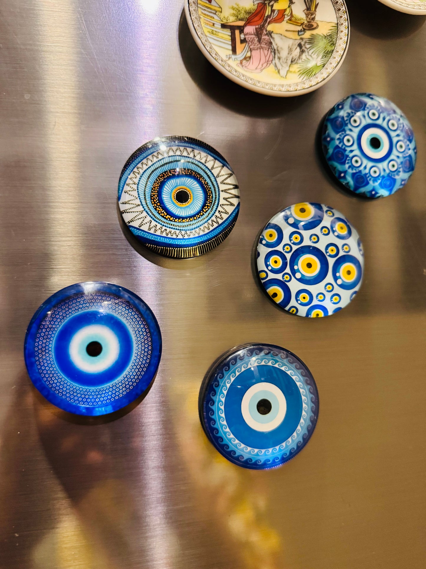 Evil Eye Round Fridge Magnet