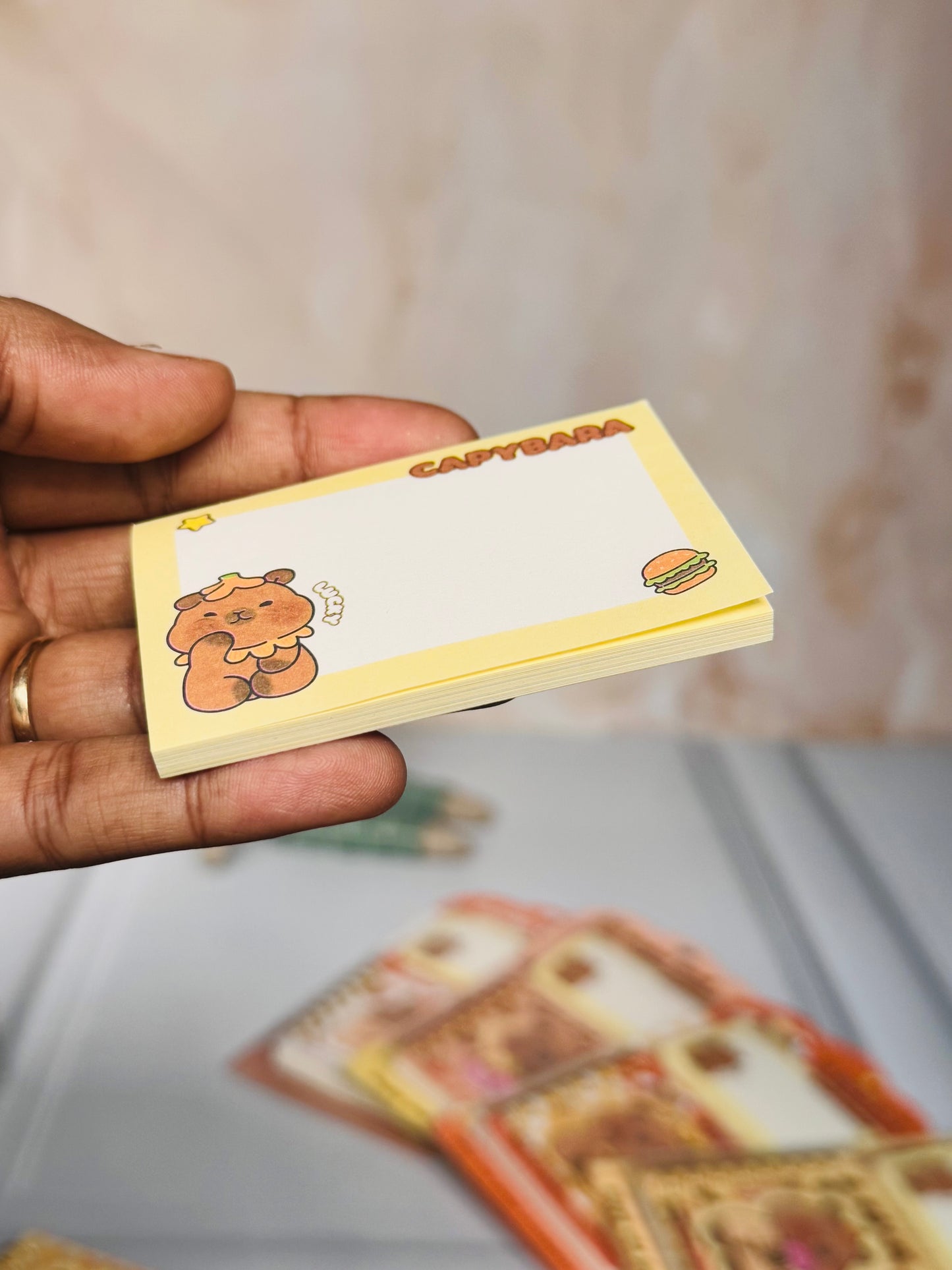 Cute Capybara Sticky Note Planner | Kawaii Stationery for Journaling