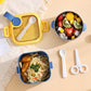 TEDDEMEI 3-Layer Insulated Lunch Box with Spoon & Food Scissors