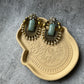 Premium Quality German Silver Golden Blue Stone Work Designer Earring