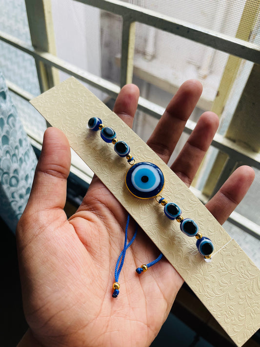 Evil Eye Adjustable Bracelet - Teal By Tanvi