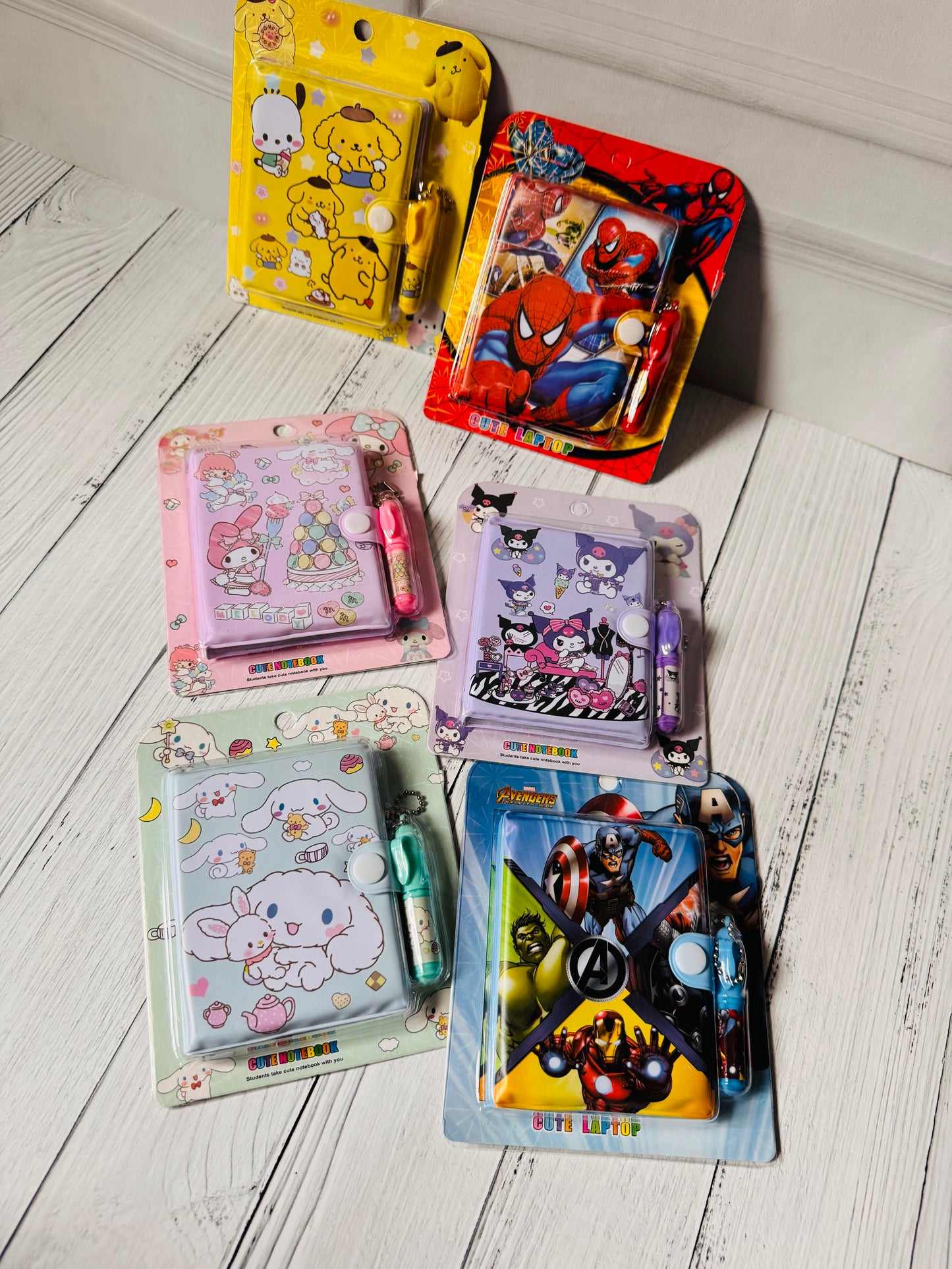 Kids Pocket Diary with Pen | Cartoon & Superhero Designs